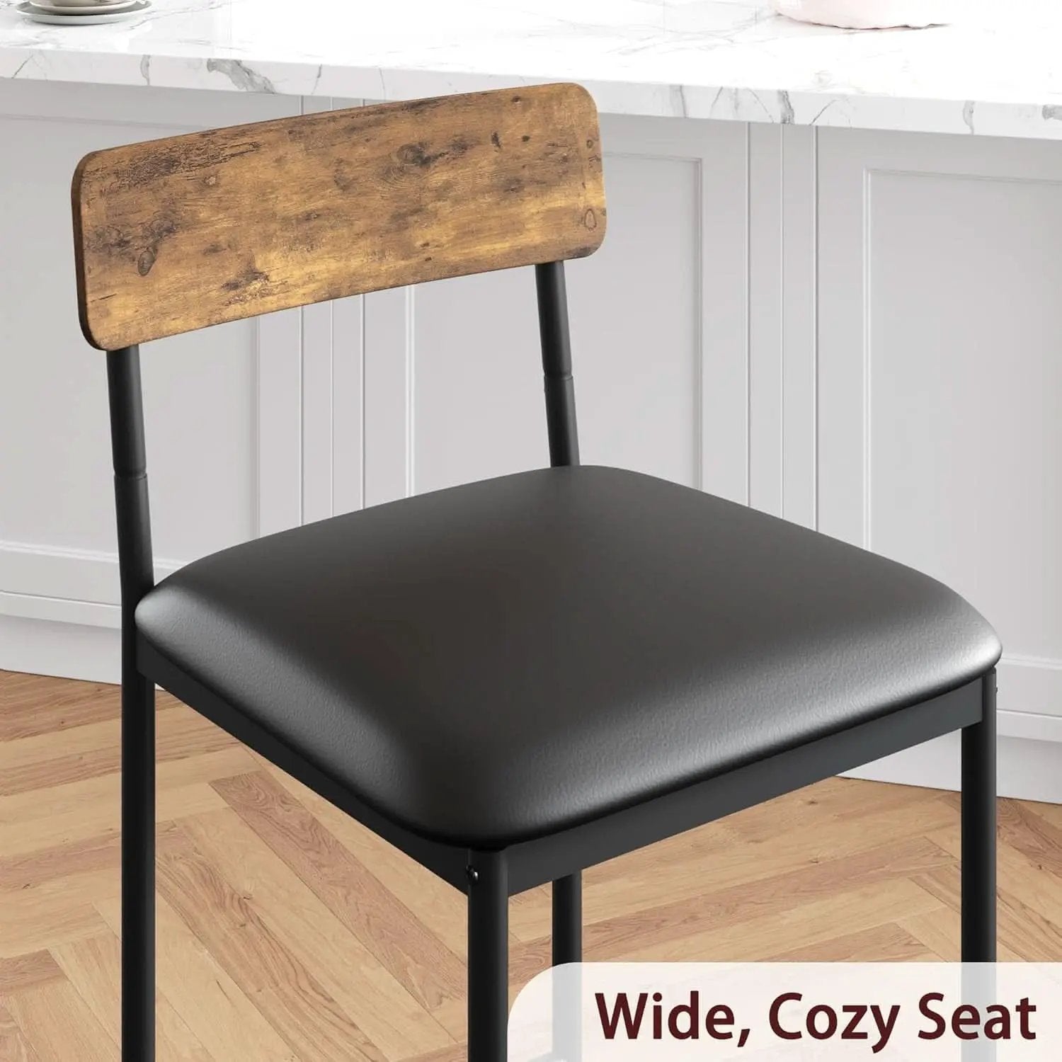 Upholstered Bar Stools Set of Two with Backrest from PriceLows™