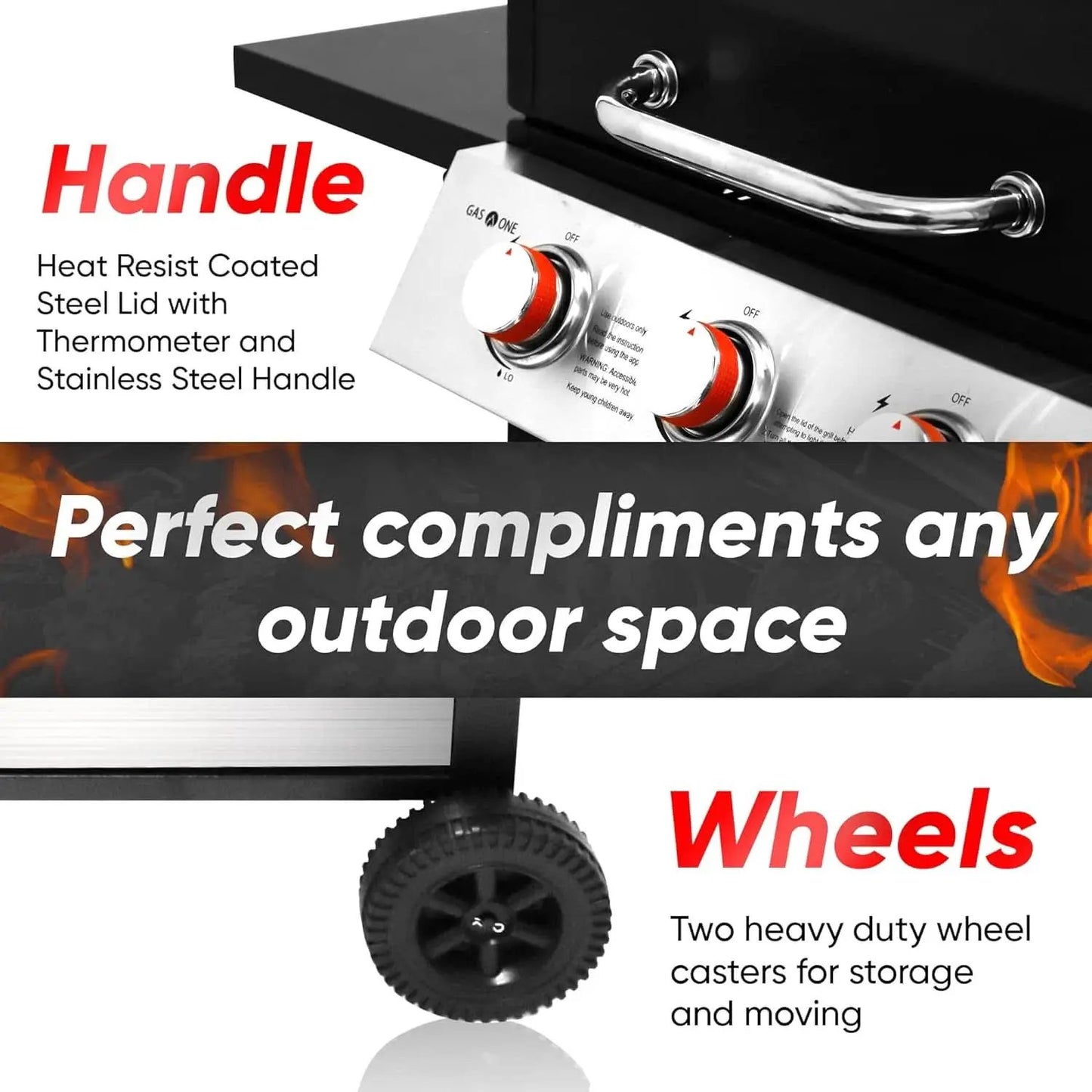 3 Burner Stainless Steel Propane Gas Grill With Cabinet from PriceLows™