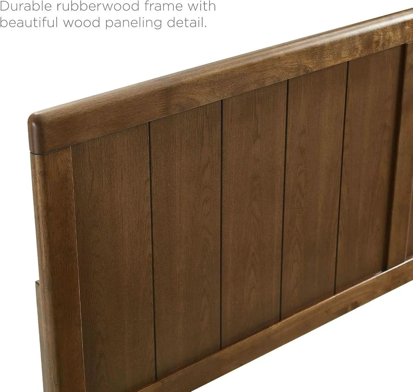 Mid-Century Walnut King Headboard With Contemporary Design from PriceLows™