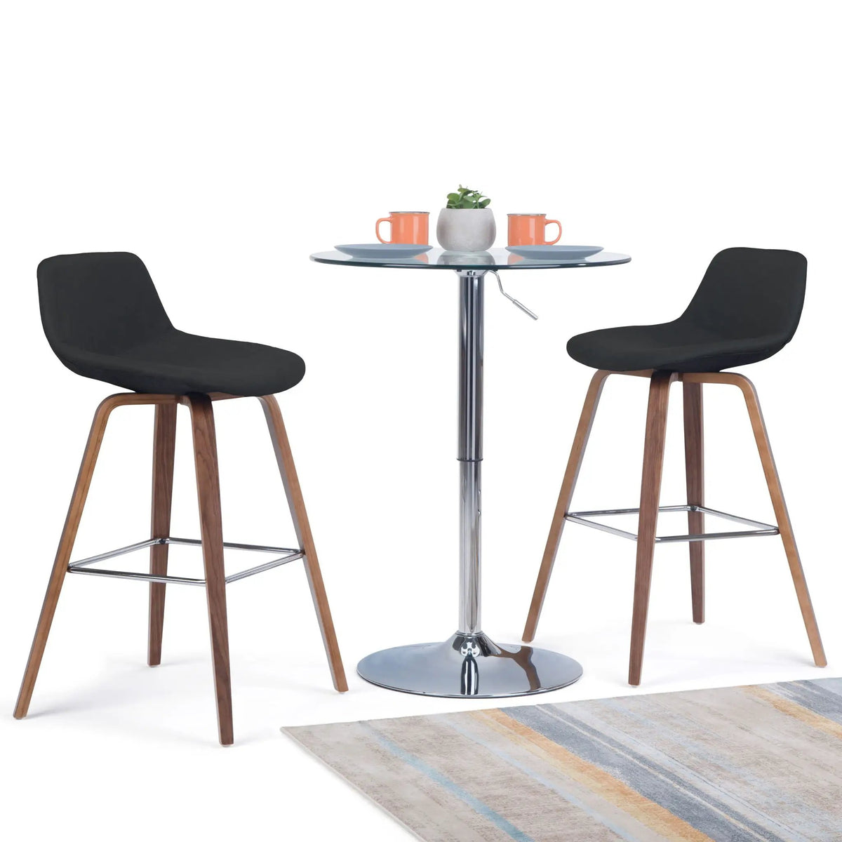 Randolph Bentwood Stools | Set Of 2 | Mid Century Modern Style | Counter And Bar Height