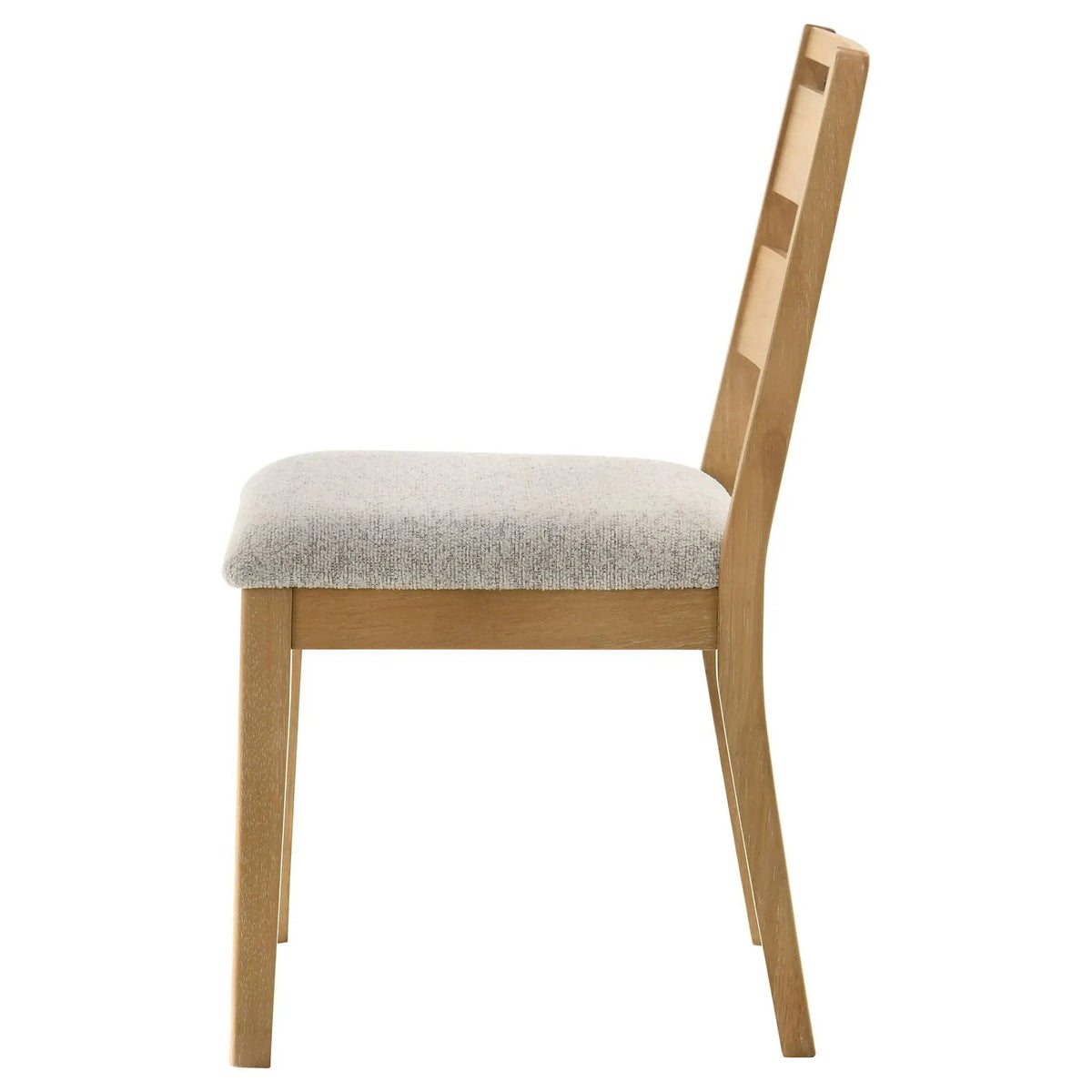 Duncan Ladder Back Dining Side Chair Washed Oak (Set of 2) | 20.25 x 22.5 x 35.75 in | Solid Wood & Fabric | Dining Room