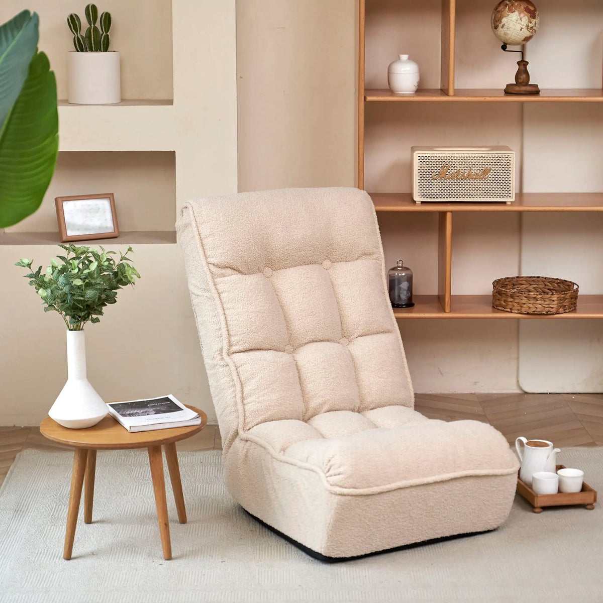 Reclining Floor Chair | Spring Supported | Foldable Base