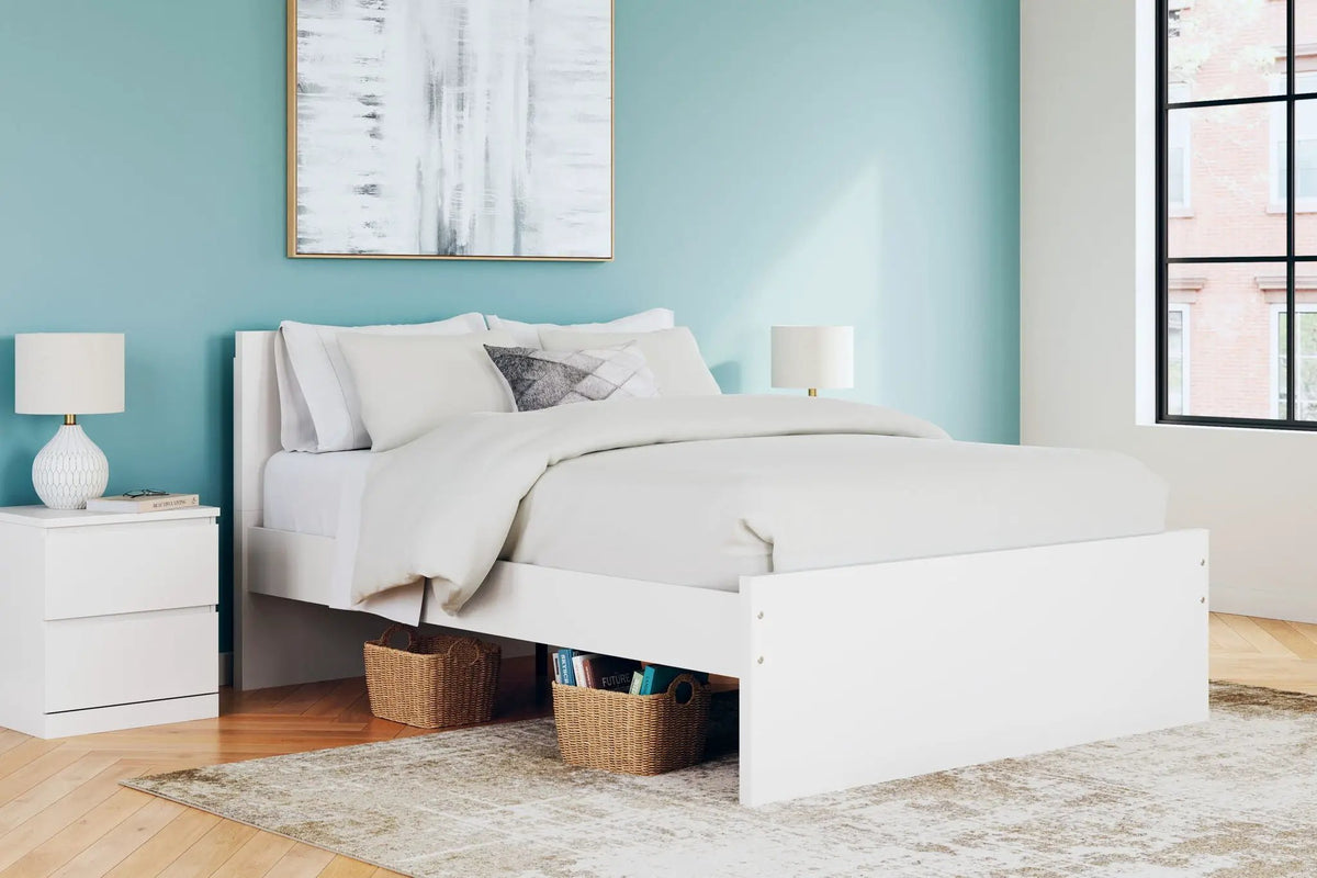 Onita Panel Platform Bed | Minimal Design | Ultra-Clean Lines | Easy-Elegant Solid Finish