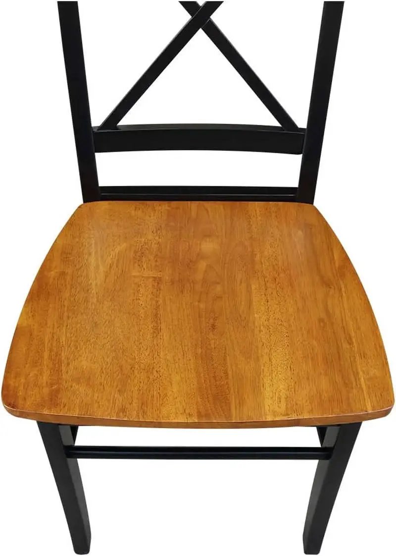 X Back Dining Chair Solid Wood Seat In Black Cherry from PriceLows™