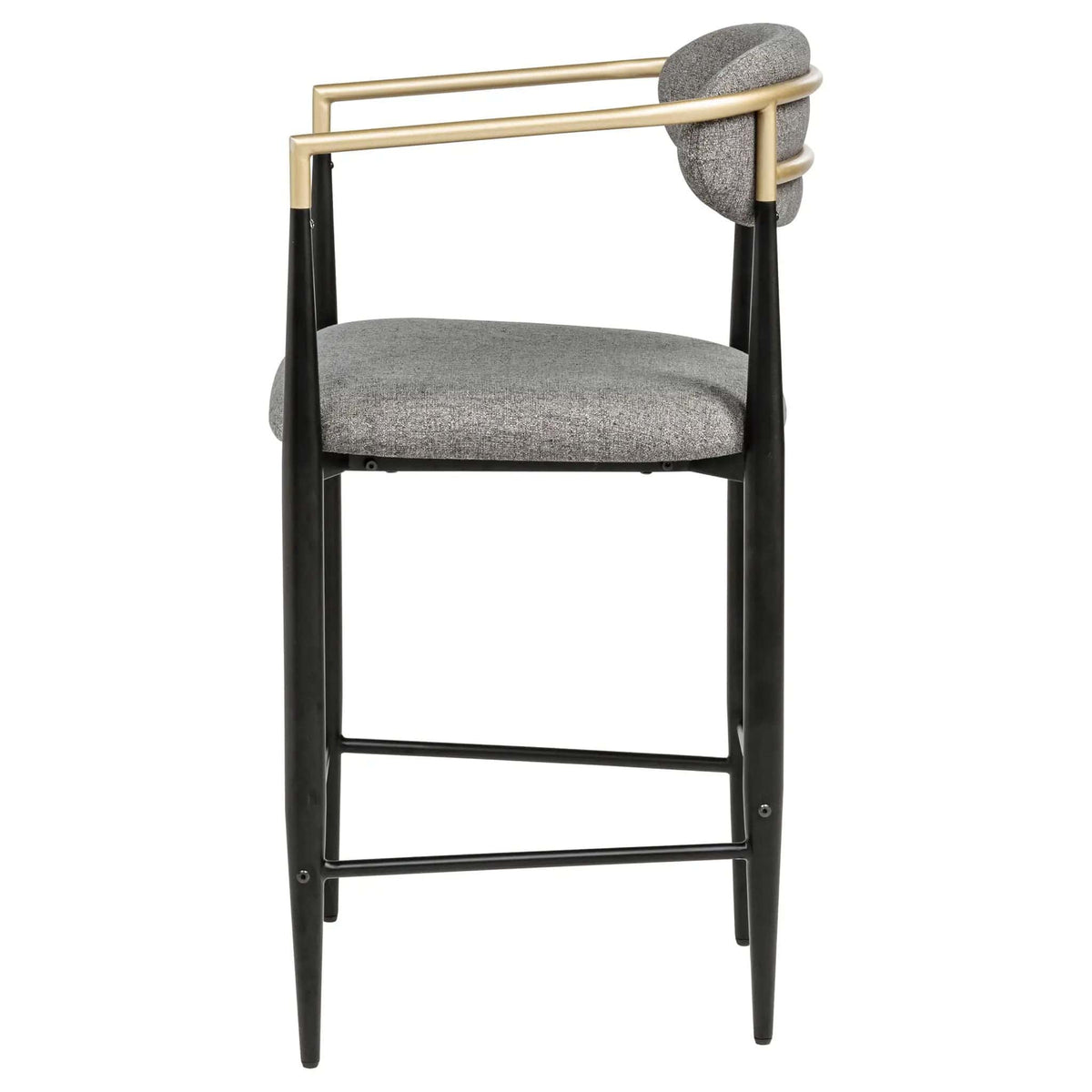 Tina Fabric Upholstered Counter Chair Dark Grey (Set of 2) Counter Height (24"-27") | 22 x 20.75 x 37.25 in | Linen & Fabric | Home