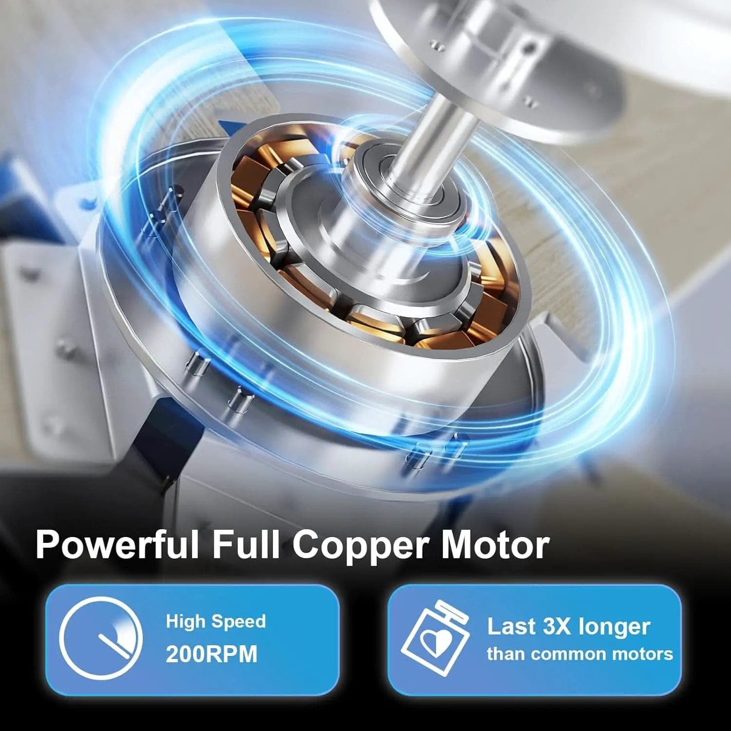 52 Inch White Ceiling Fan With Dimmable LED Lights from PriceLows™