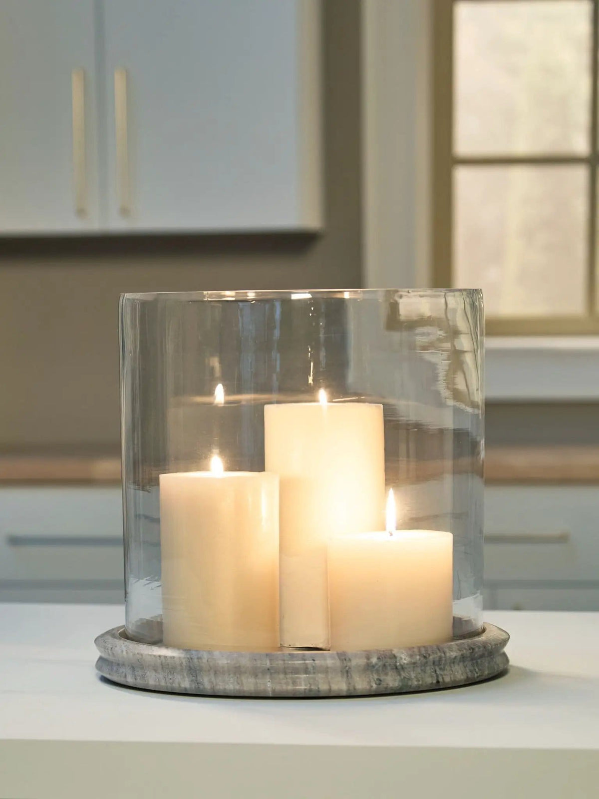 Saskia Candle Holder | 2 Pieces | Marble | Home