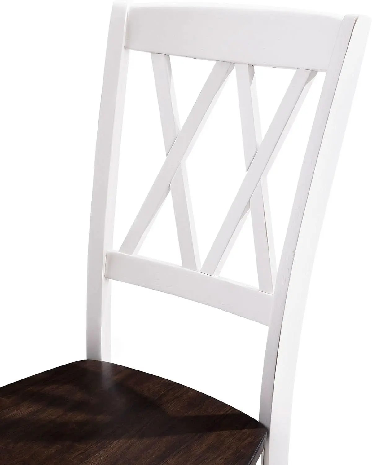 Shelby Distressed White X Back Dining Chairs Set Of 2 from PriceLows™