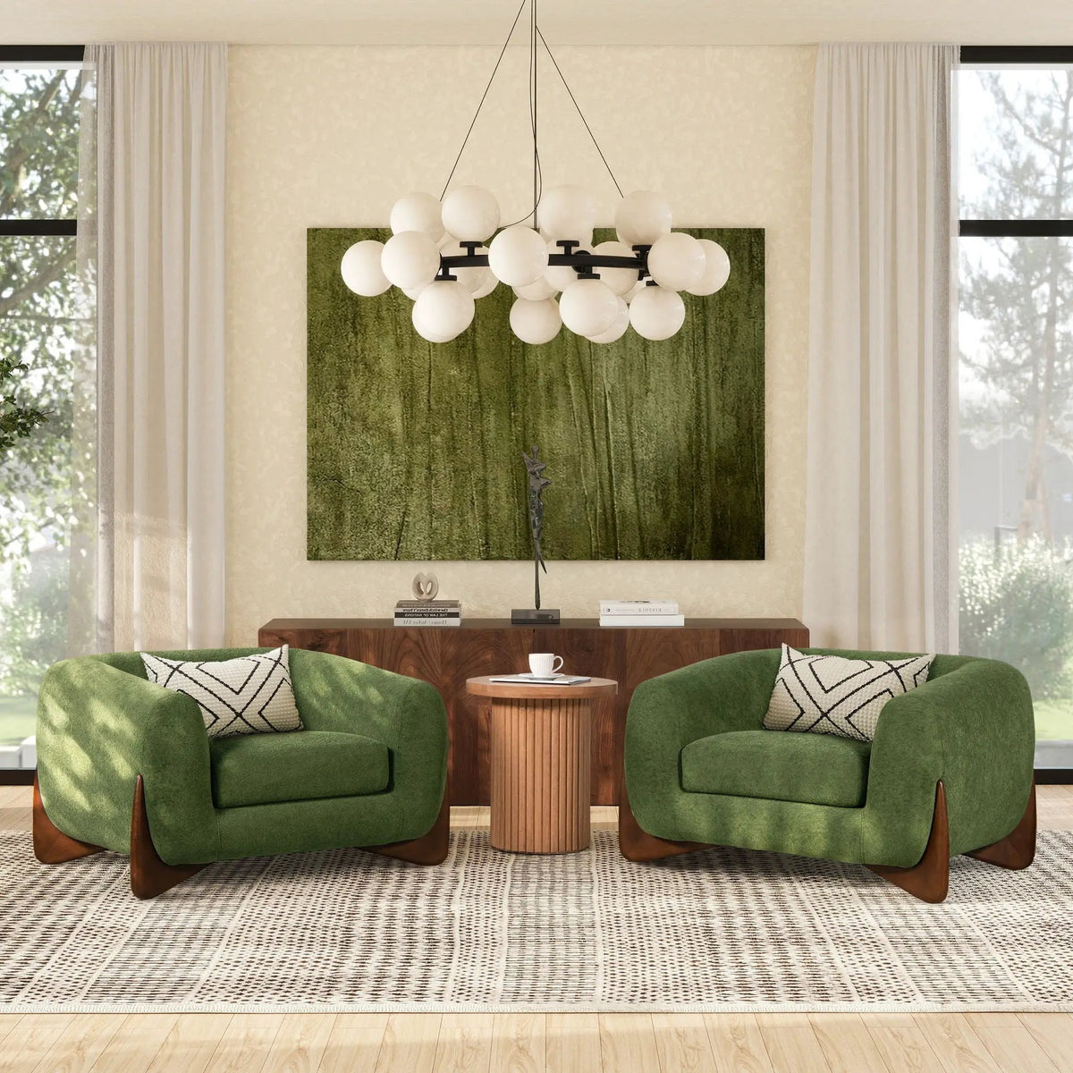 Alpine Arm Chair | Ideal Lounging Depth | Removable Seat Cushion | Sinuous Spring Support