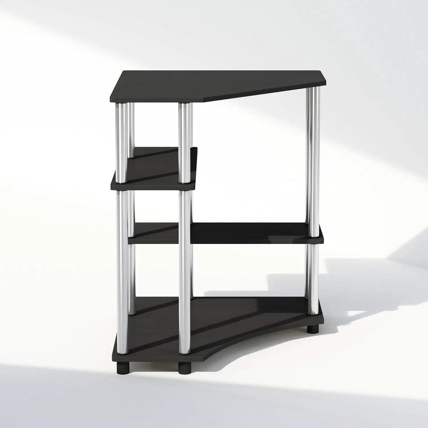Turn N Tube Corner Shelf Americano Display Rack Bookshelf from PriceLows™