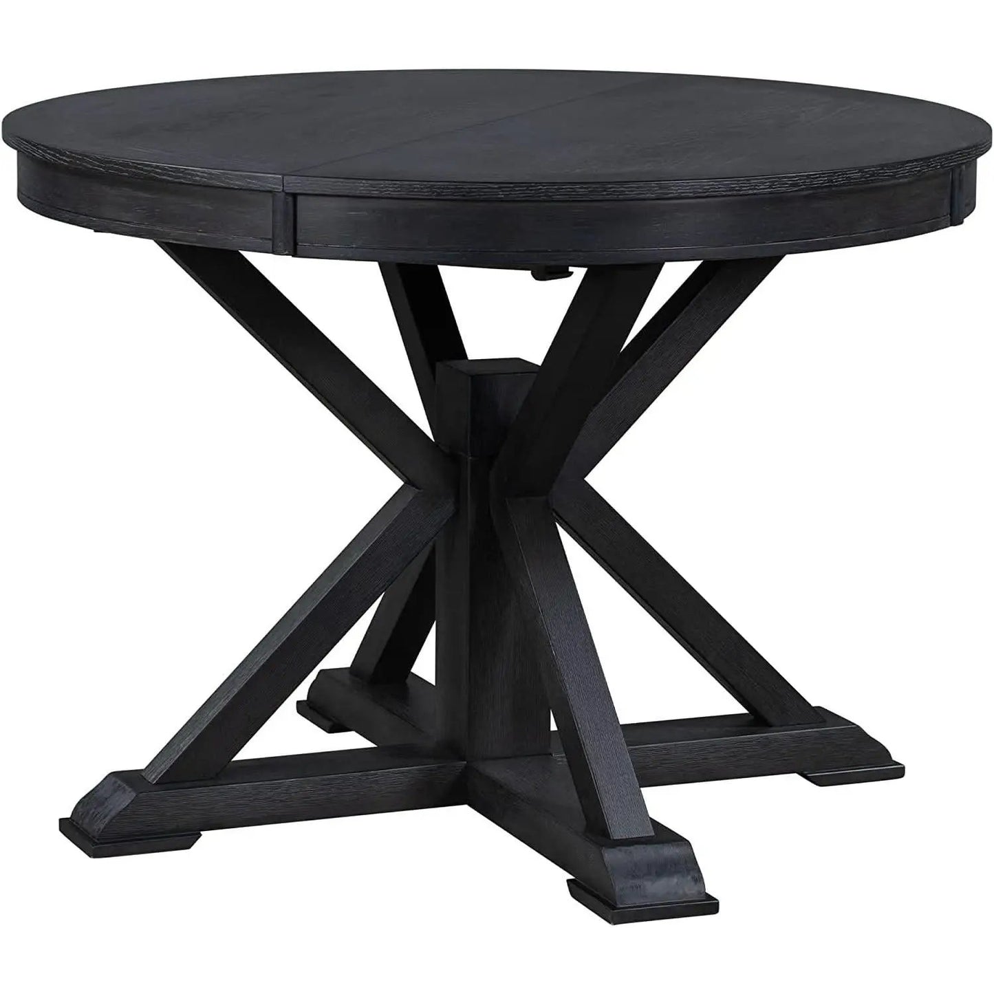 Extendable Round Dining Table Set 5 Piece Modern Farmhouse Style from PriceLows™