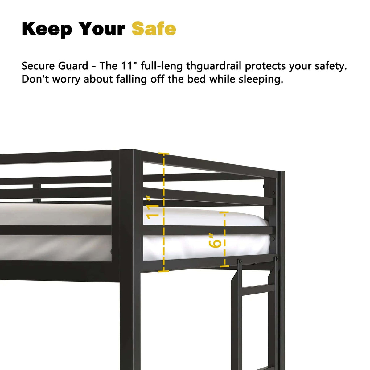 Adam Twin Loft Bunk Bed With Cinnamon Wood Desk And Closet Rod | 76.69 x 40.94 x 72.01 in | Metal & Wood | Black