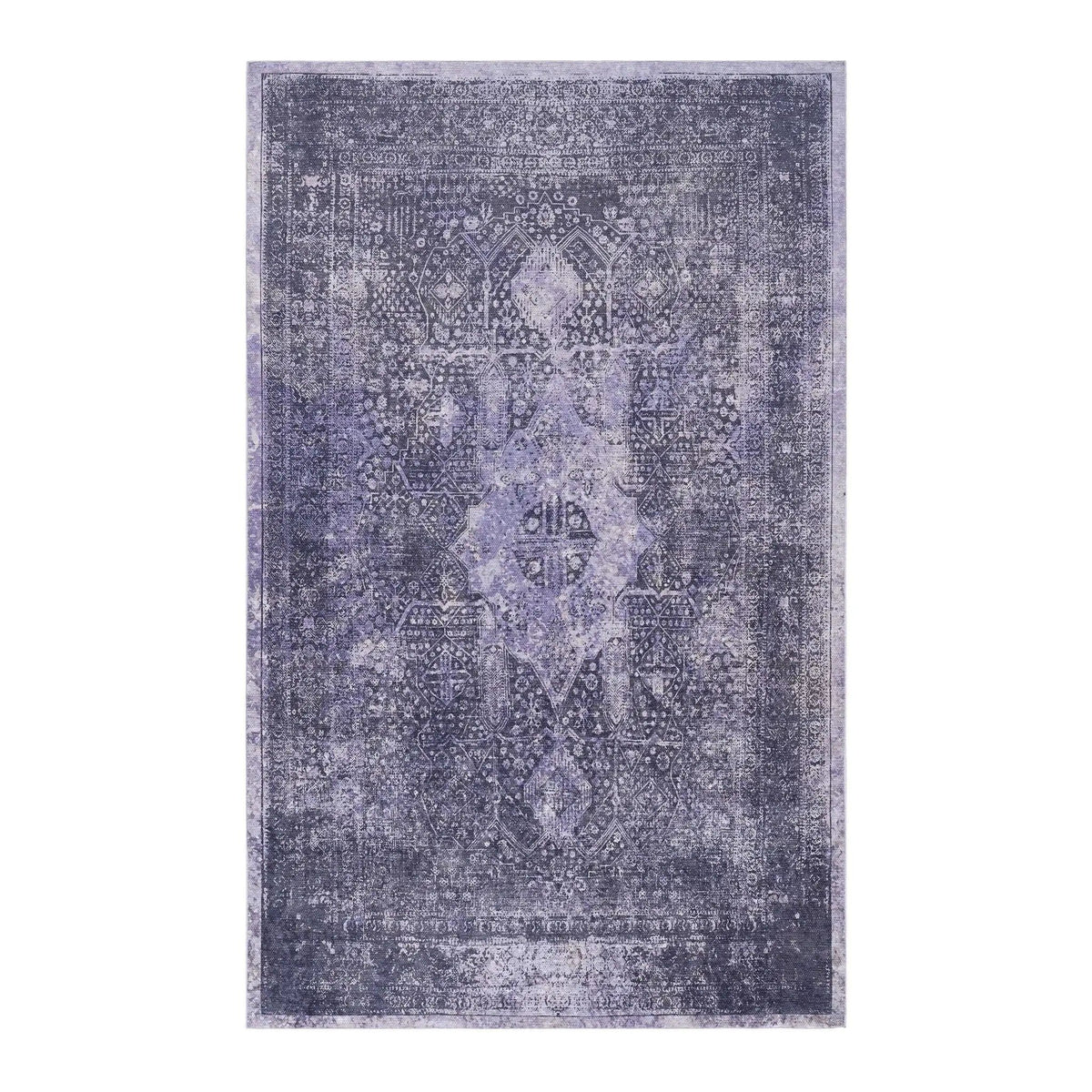 Maval 3' X 5' Washable Area Rug | 60 x 36 x 0.14 in | Cotton | Anthracite
