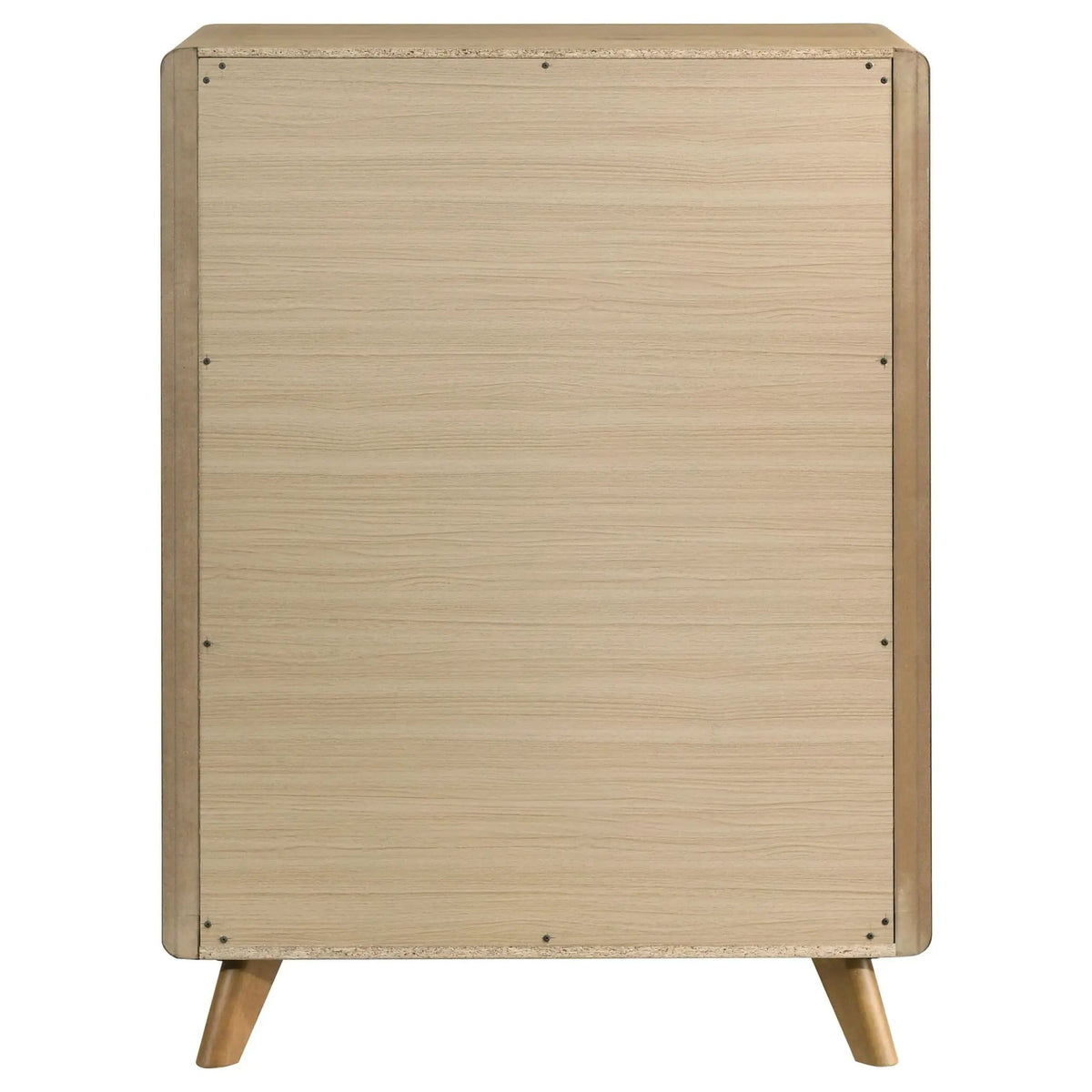 Bennett 5-drawer Bedroom Chest of Drawers | 33.25 x 18.5 x 45.75 in | Rubberwood & Engineered Wood | Light Oak