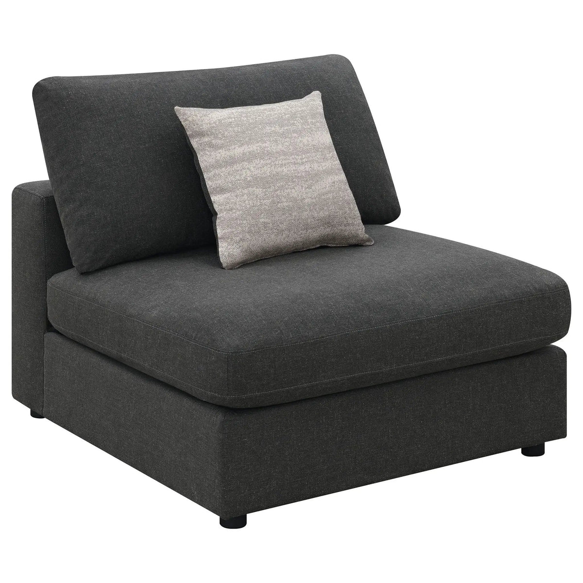 Serene 4-piece Upholstered Modular Sectional Sofa | 4-Piece Set | Linen | Charcoal