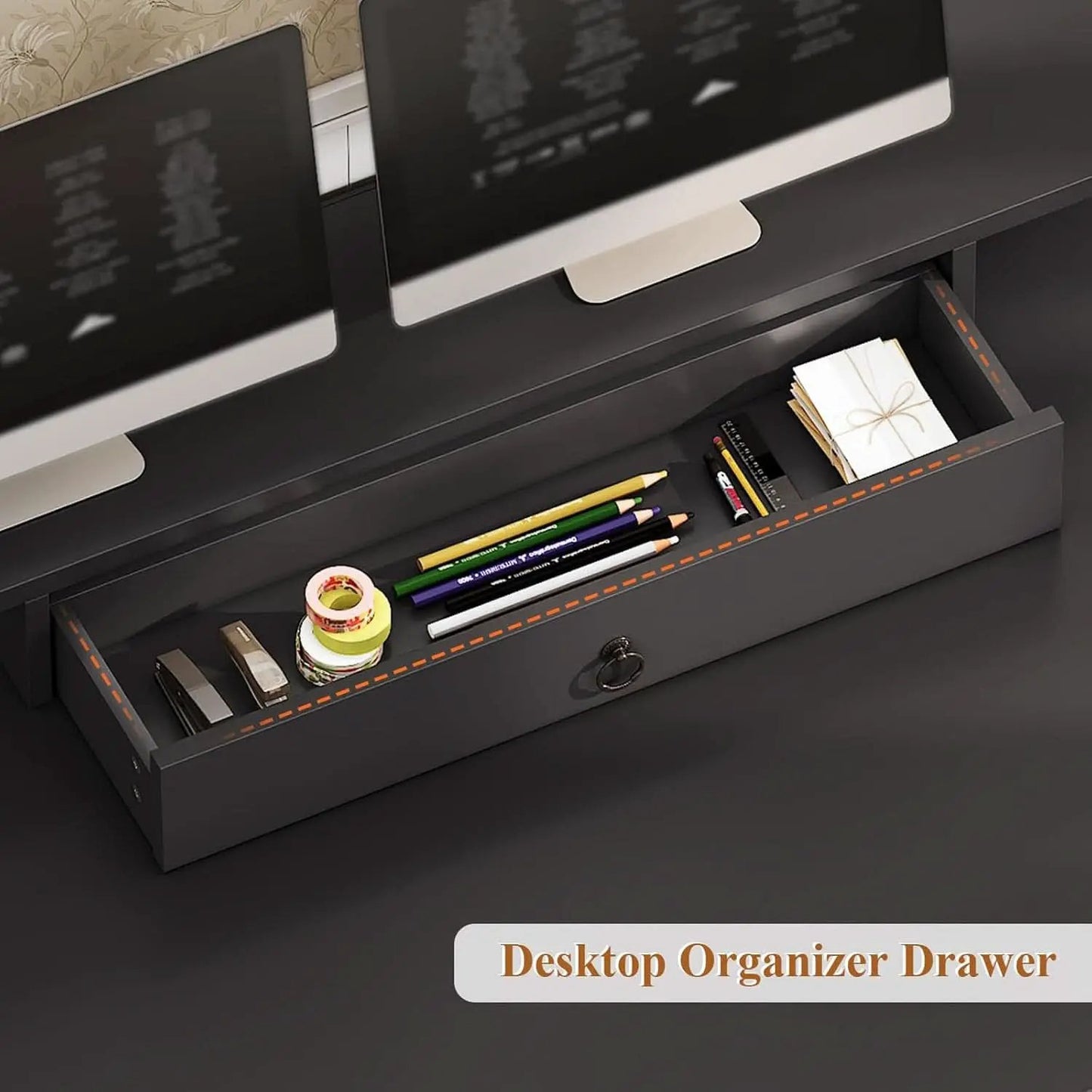 63 Inch Wide White Solid Wood Executive Desk With Drawer from PriceLows™