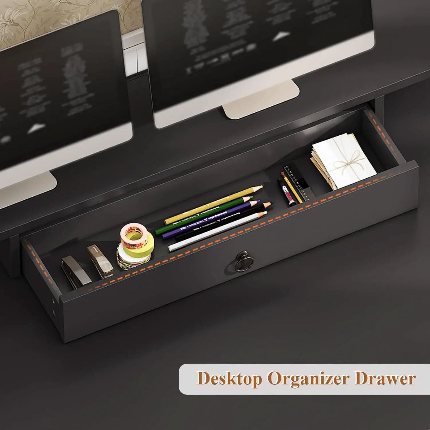 63 Inch Wide White Solid Wood Executive Desk With Drawer from PriceLows™