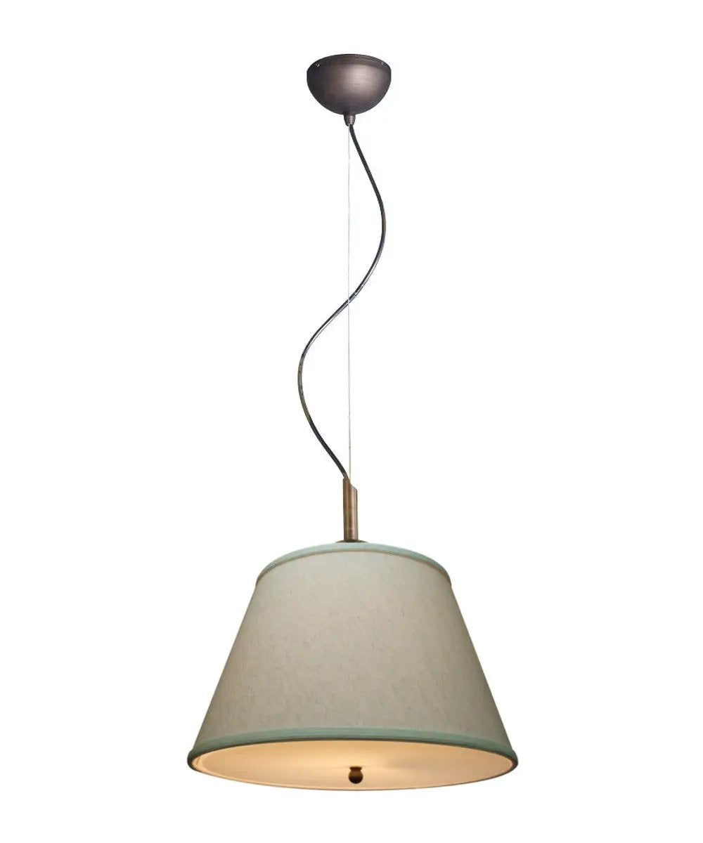 Cafe Pendant Light | 16 Inch Wide | Textured Oatmeal Shade | Empire Style