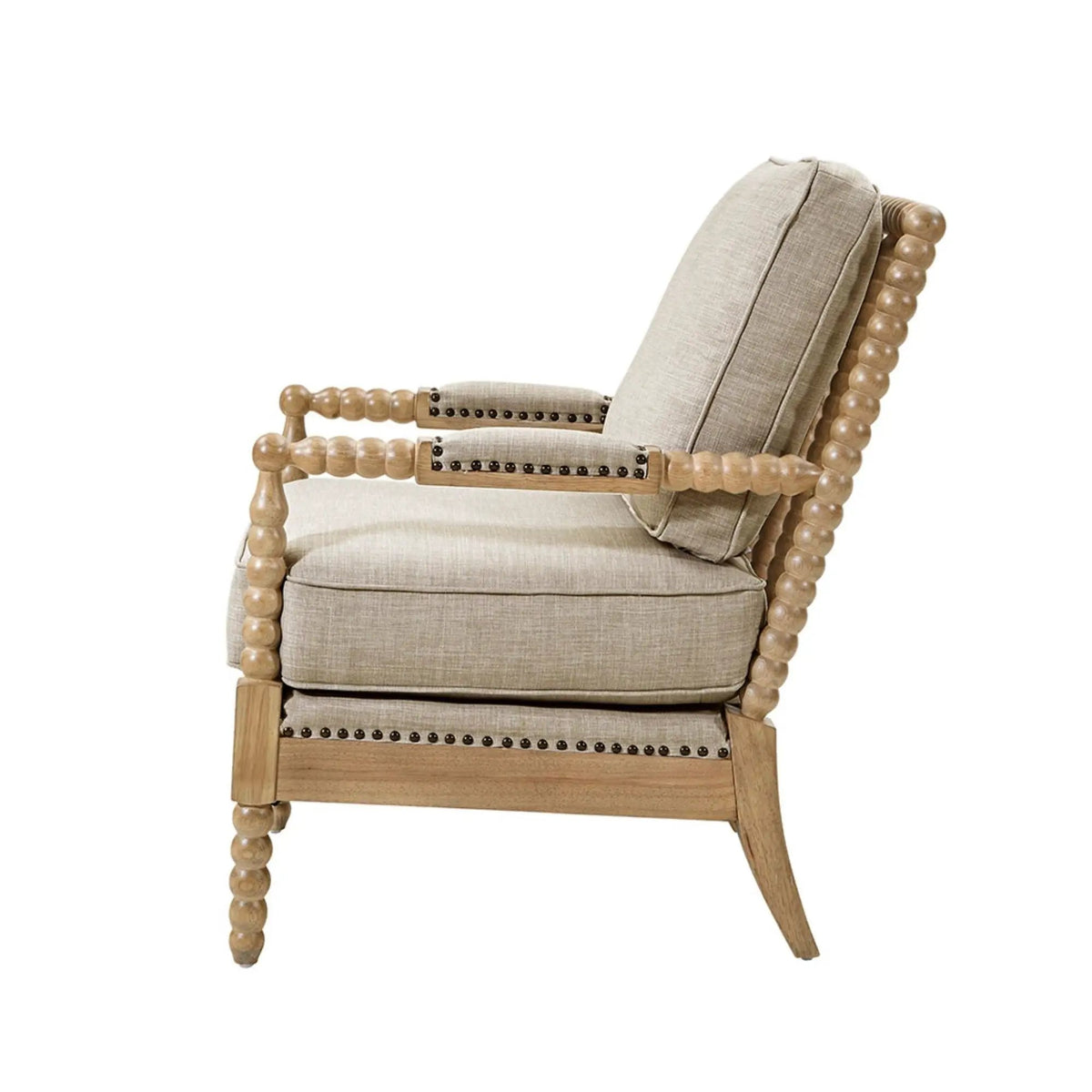 Madison Park Arm Chair | Open Back Spindle Design | Padded Armrests | Casual Style