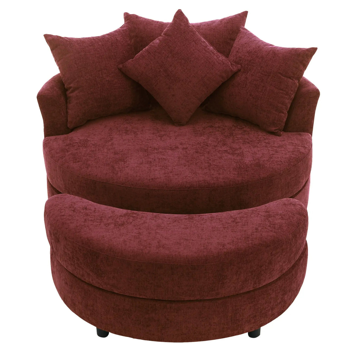 Swivel Accent Chair | 360 Degree Rotation | Ergonomic Padded Seat | Round Frame