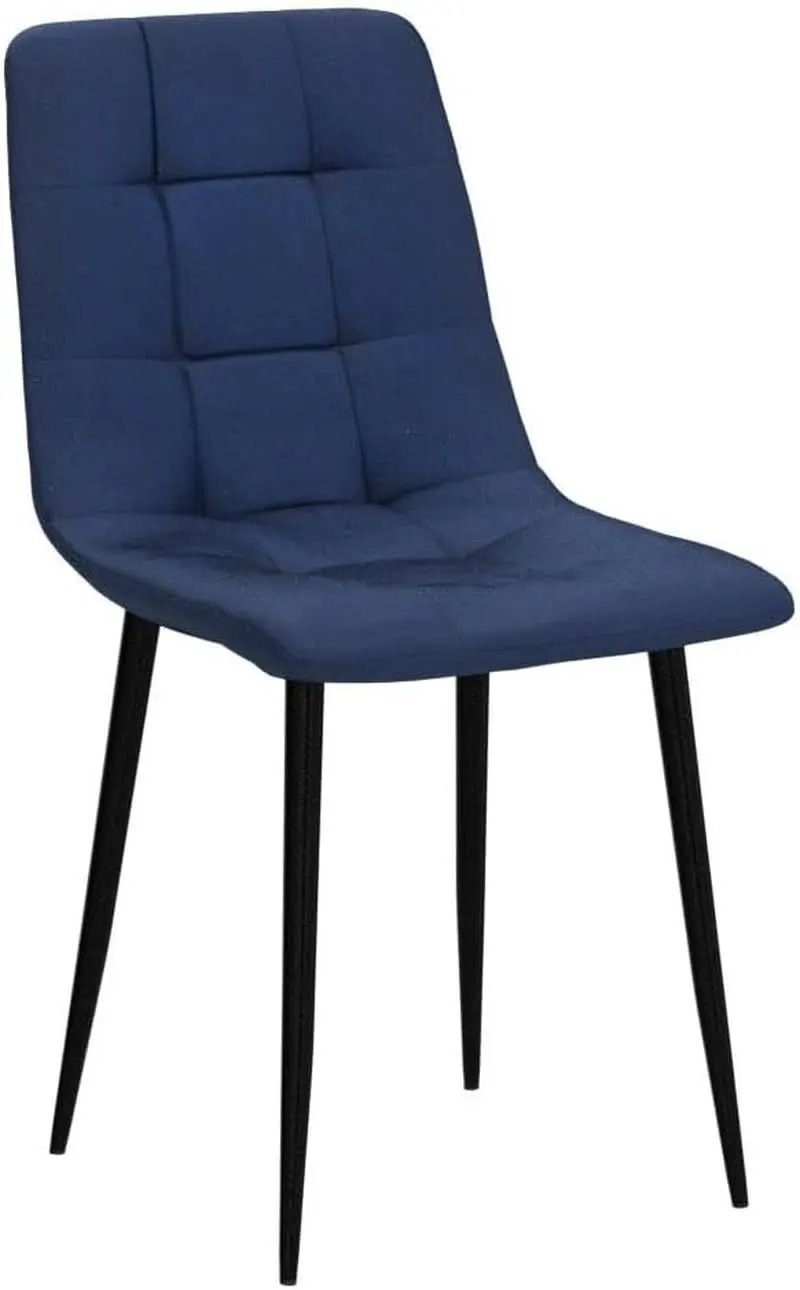 Navy Blue Velvet Dining Chairs Set of 4 Armless Tufted from PriceLows™