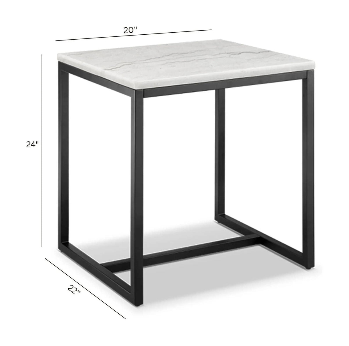 Torin Rectangular Table | 3 Pieces | Marble & Metal | Living Room