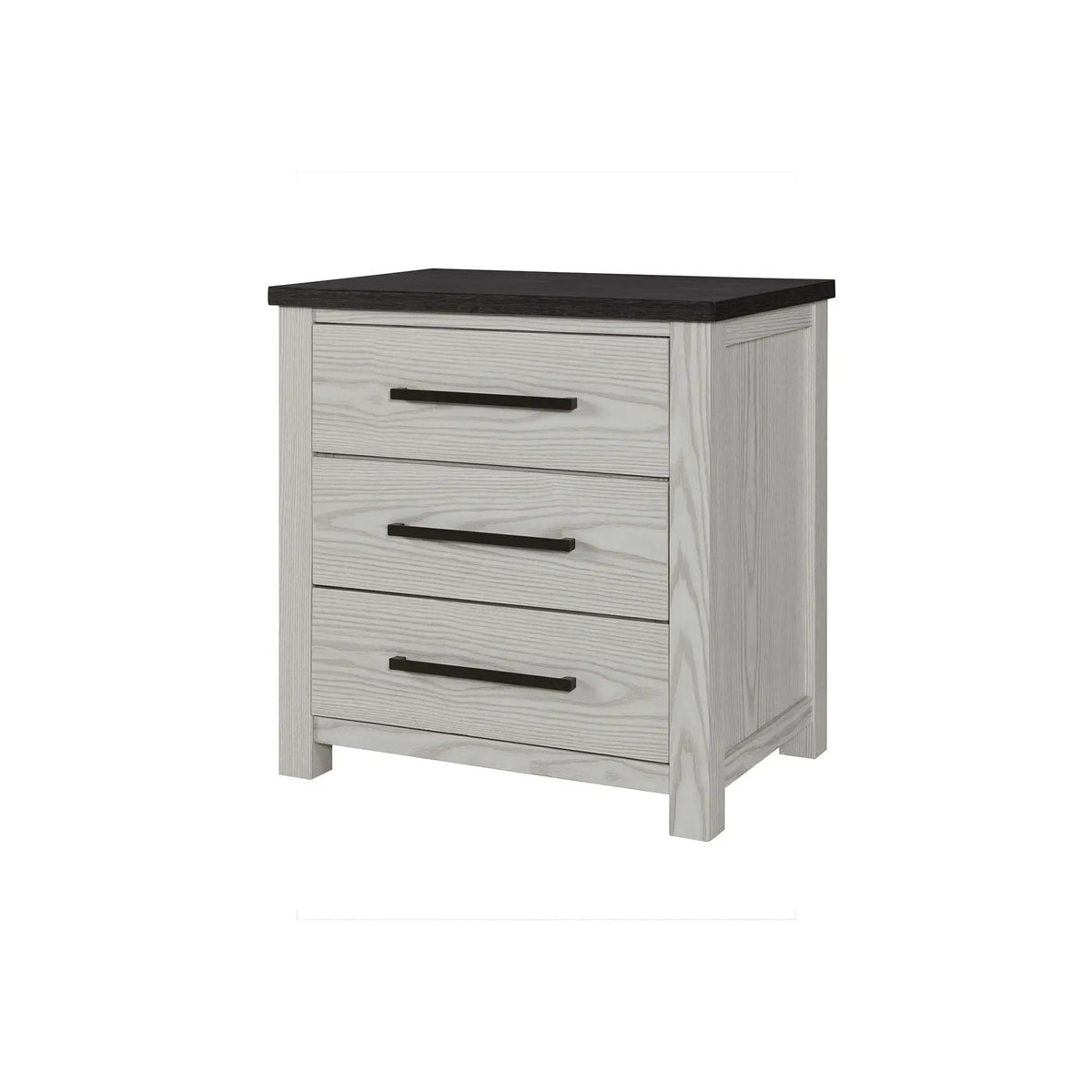Avery Nightstand With Top Spacious Drawers, Block Feet | 24.41 x 16.93 x 26.18 in | Wood | Beige