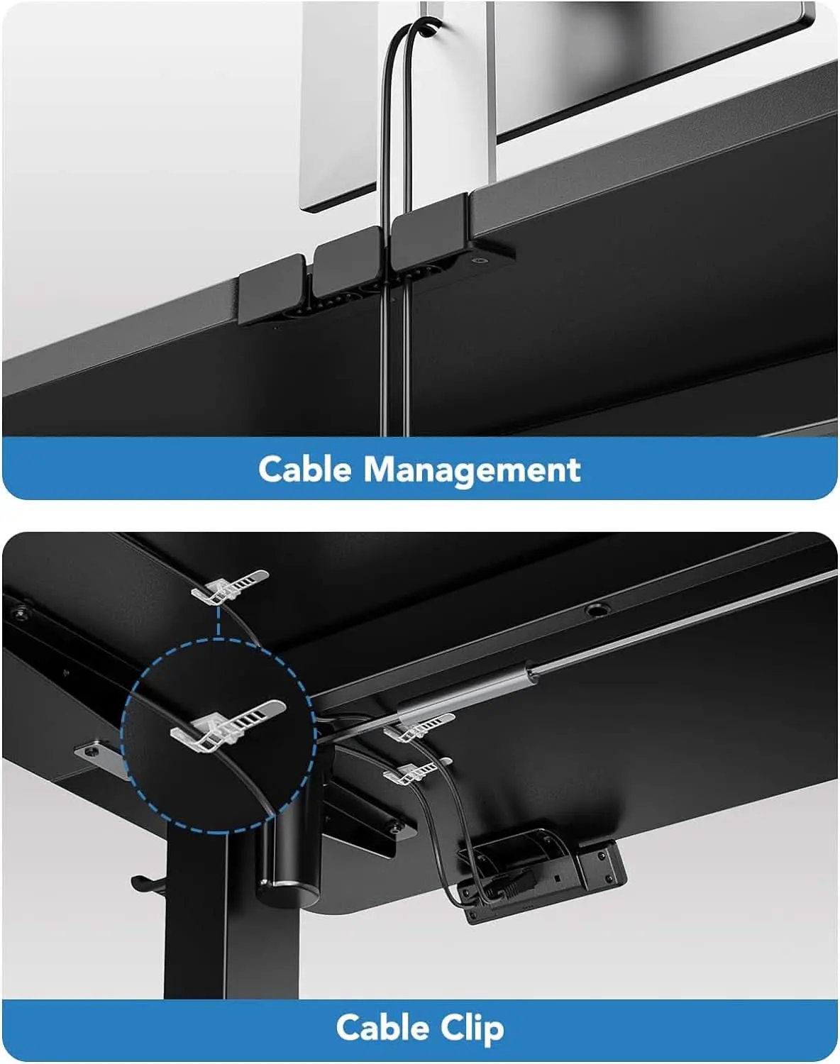48 Inch Black Electric Standing Desk With Adjustable Height And Memory Settings from PriceLows™