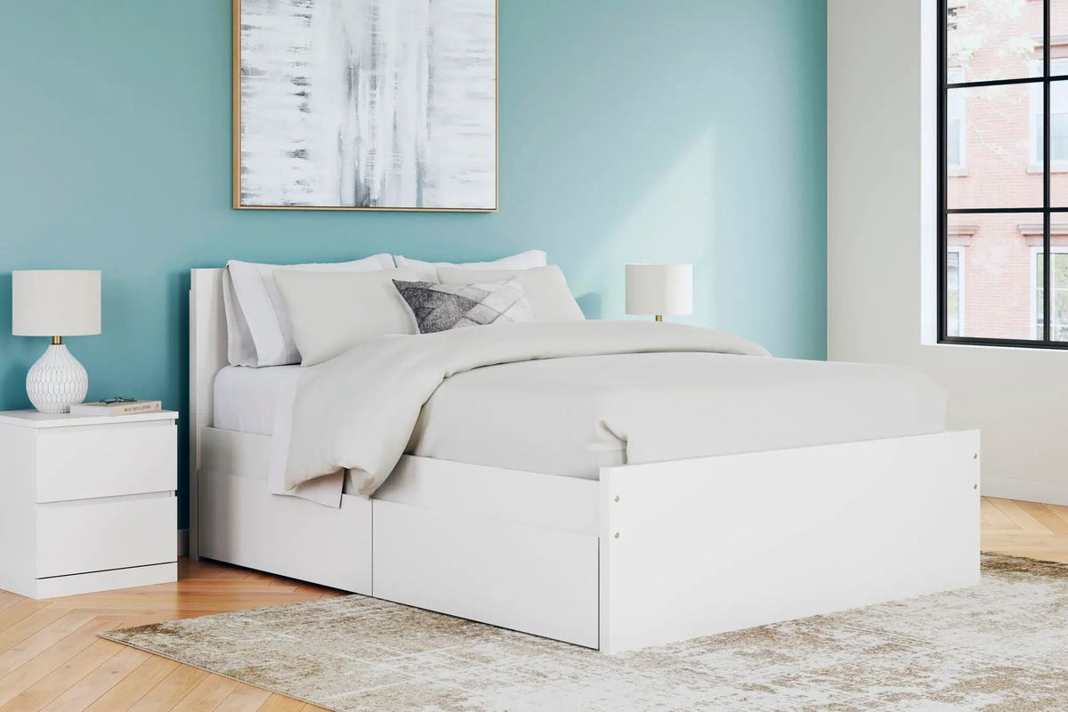 Onita Panel Platform Bed | Minimal Design | Ultra-Clean Lines | Easy-Elegant Solid Finish