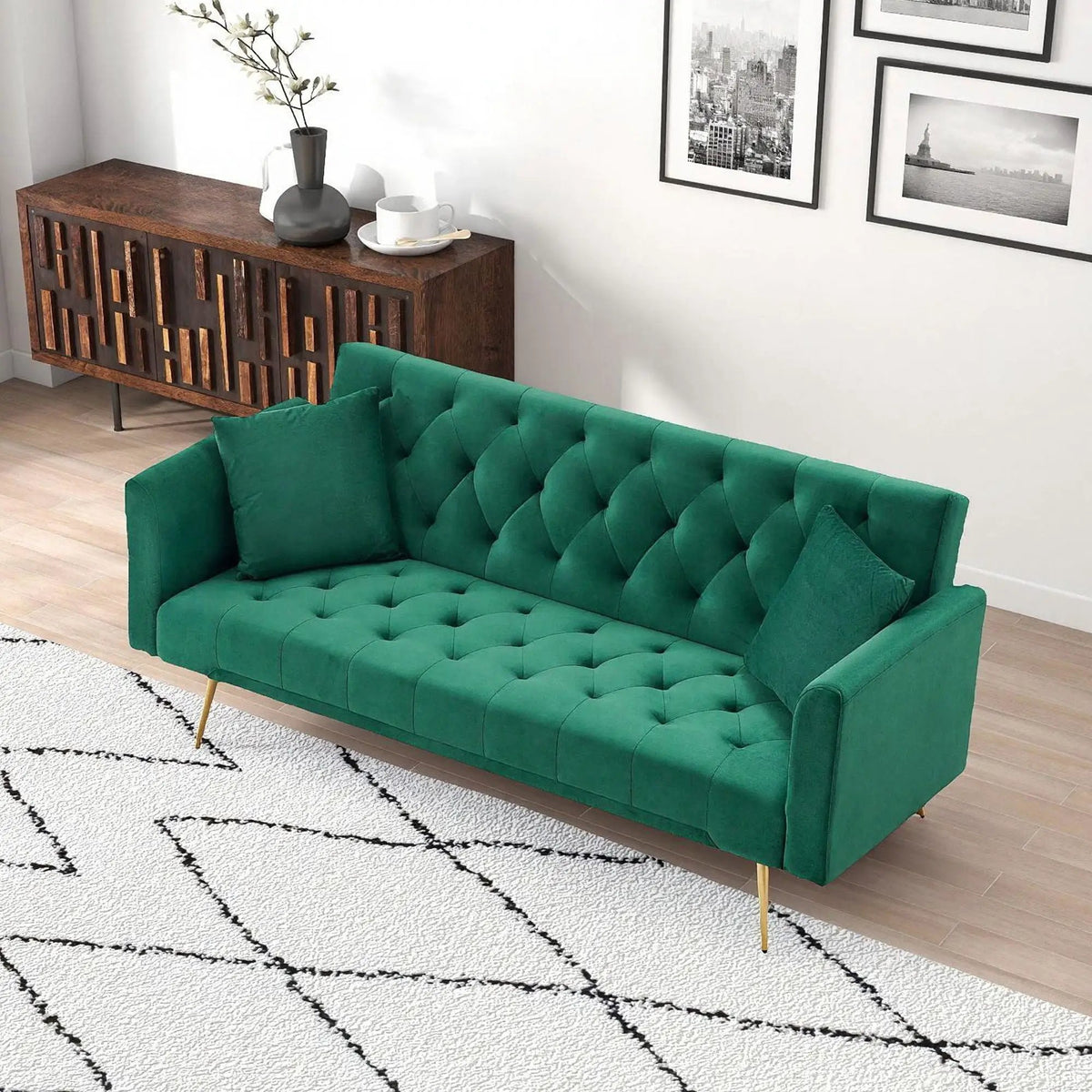 Convertible Folding Sofa Bed | Double Size | Small Space Design | Living Room Futon