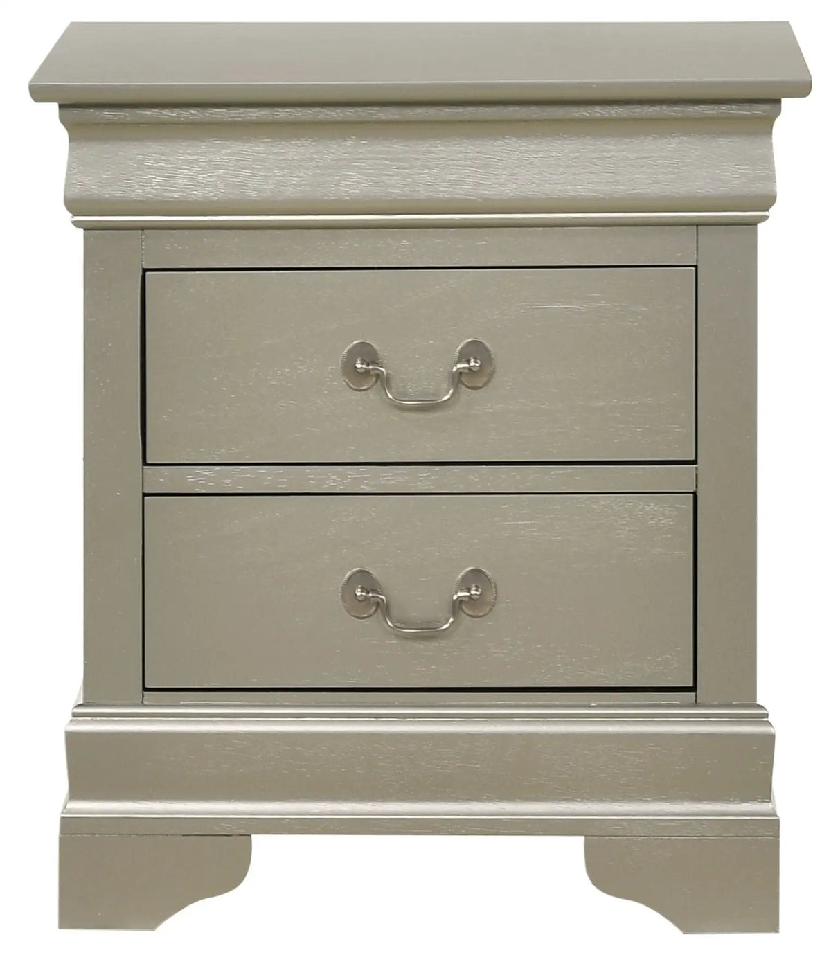 Louis Phillipe Nightstand | Traditional Wood Design | English Dovetailed Drawers | Metal Center Guides