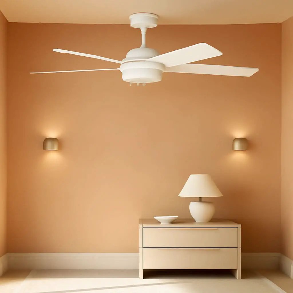 52 Inch White Ceiling Fan With Dimmable LED Lights from PriceLows™