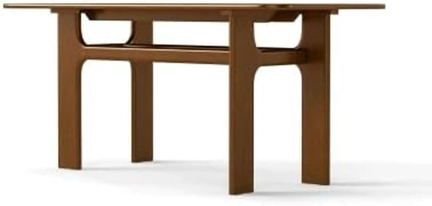 63 Inch Walnut Dining Table With Heavy Duty Legs Farmhouse from PriceLows™