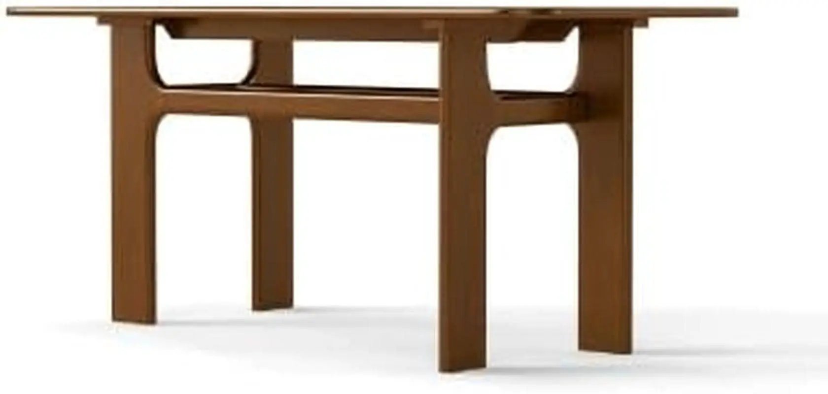 63 Inch Walnut Dining Table With Heavy Duty Legs Farmhouse from PriceLows™