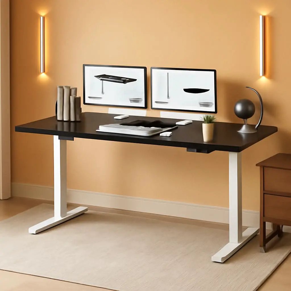 Electric Standing Desk With Memory Controller 55x28 Inches from PriceLows™