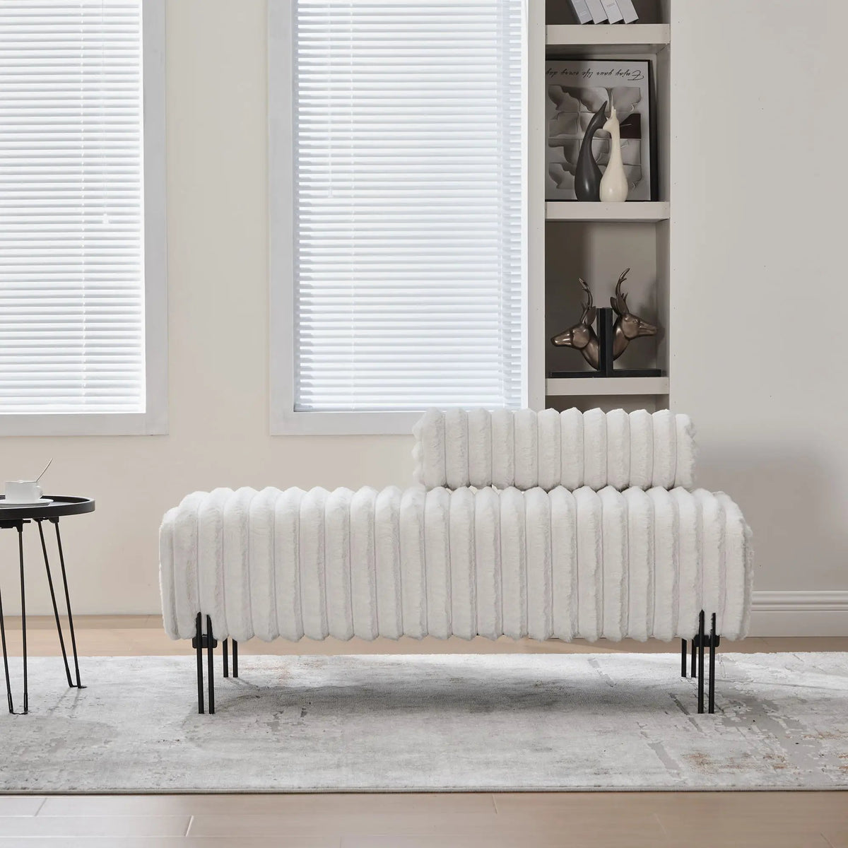 Mini Loveseat | Adjustable Backrest | Soft Upholstery | Sleek Elegant Design