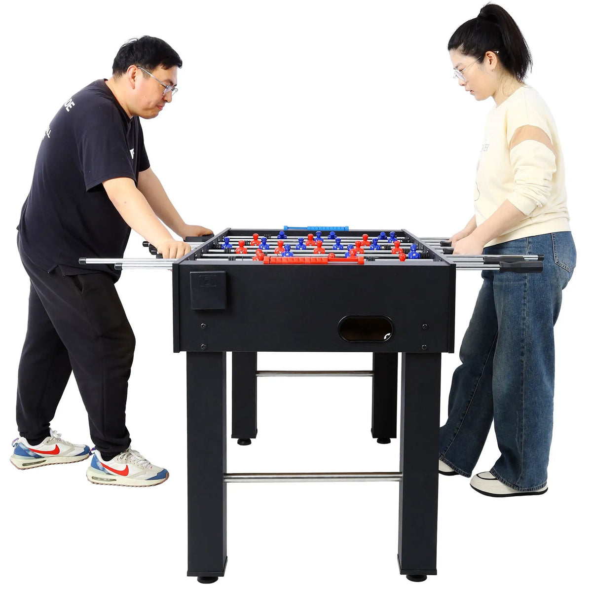 Hurricane Foosball Table | Engineered Wood | Steel Rods | Indoor Gaming