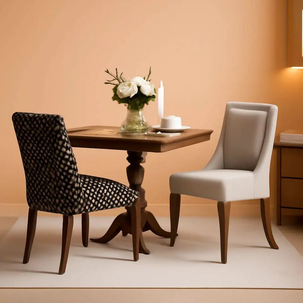 Beige Patterned Modern High Back Dining Chairs Set from PriceLows™