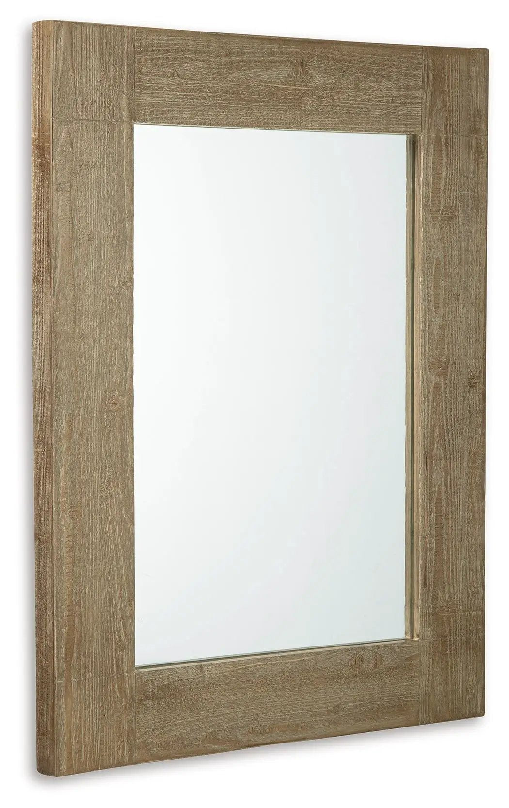 Waltleigh Accent Mirror | Distressed Brown Wood Frame | 30 By 40 Inch | Natural Materials