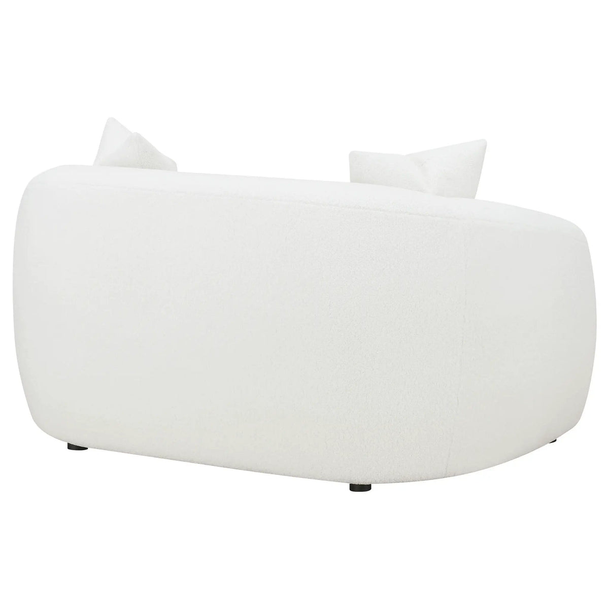 Isabella Faux Sheepskin Upholstered Loveseat | 68 x 42 x 32.5 in | Wood | Natural