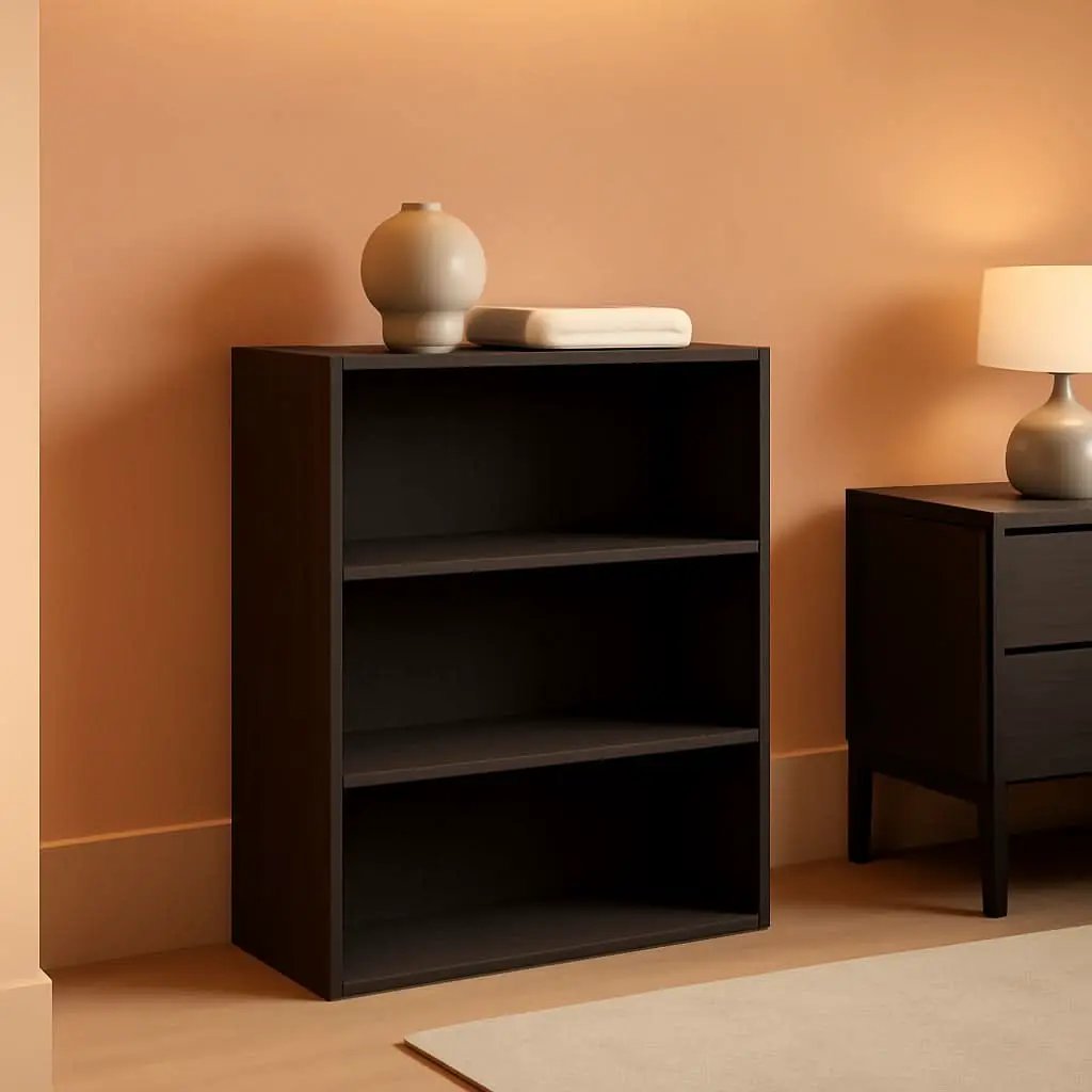 Pasir 3 Tier Open Shelf Bookcase In Espresso Finish from PriceLows™