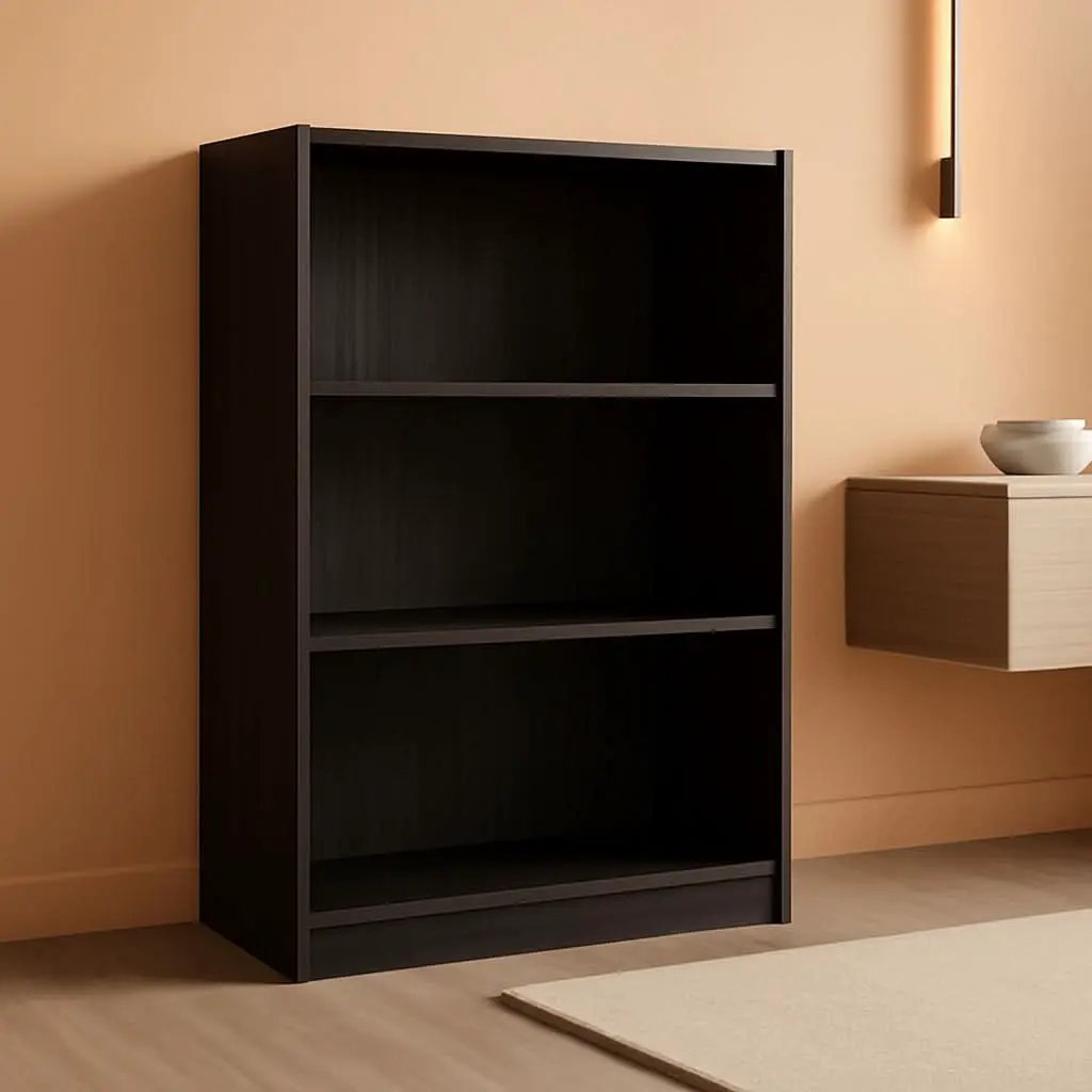 Pasir 3 Tier Open Shelf Bookcase Dark Espresso 31 Inch from PriceLows™