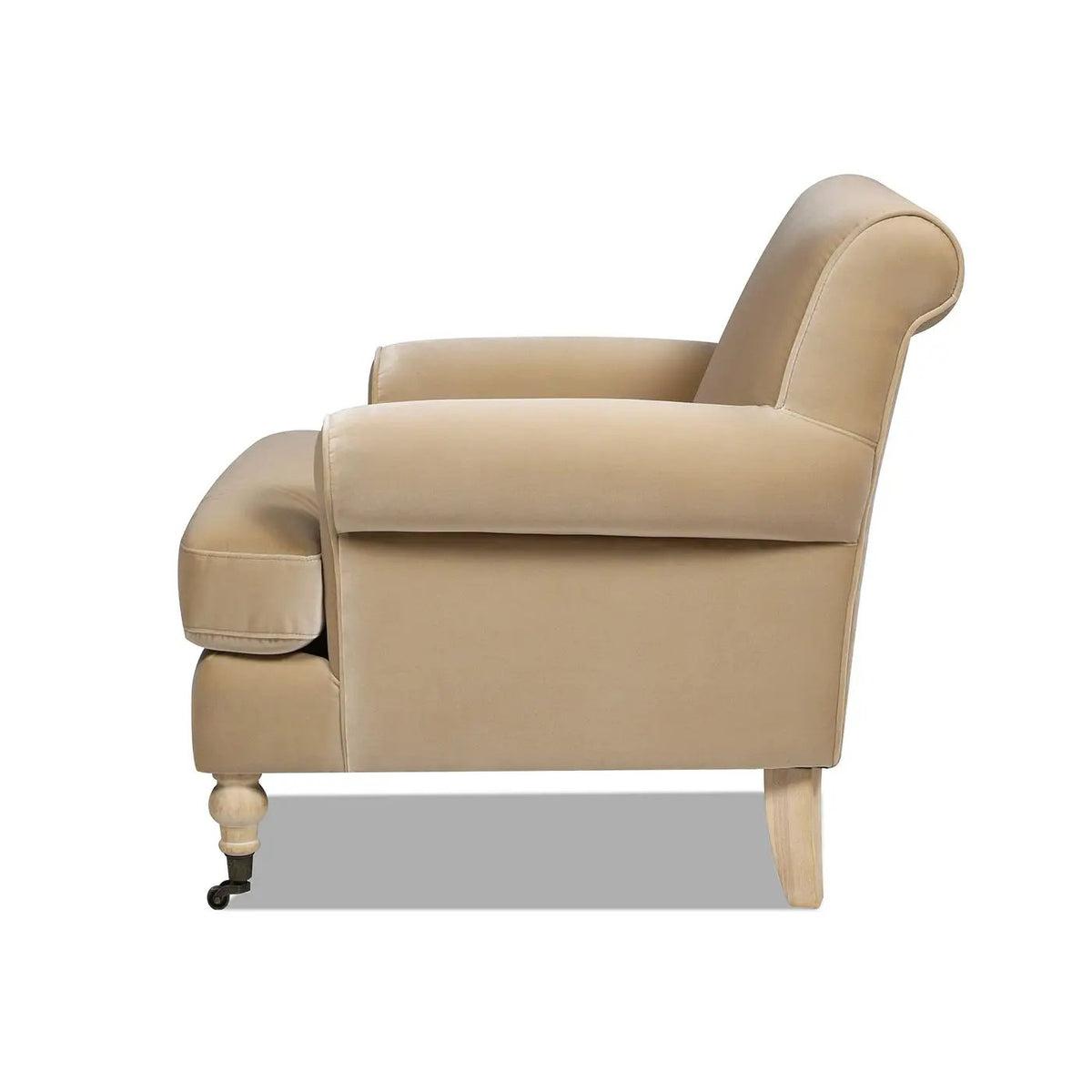 Alana Lawson Accent Arm Chair | Casters | Kiln-Dried Solid Wood Frame | Artisan Crafted