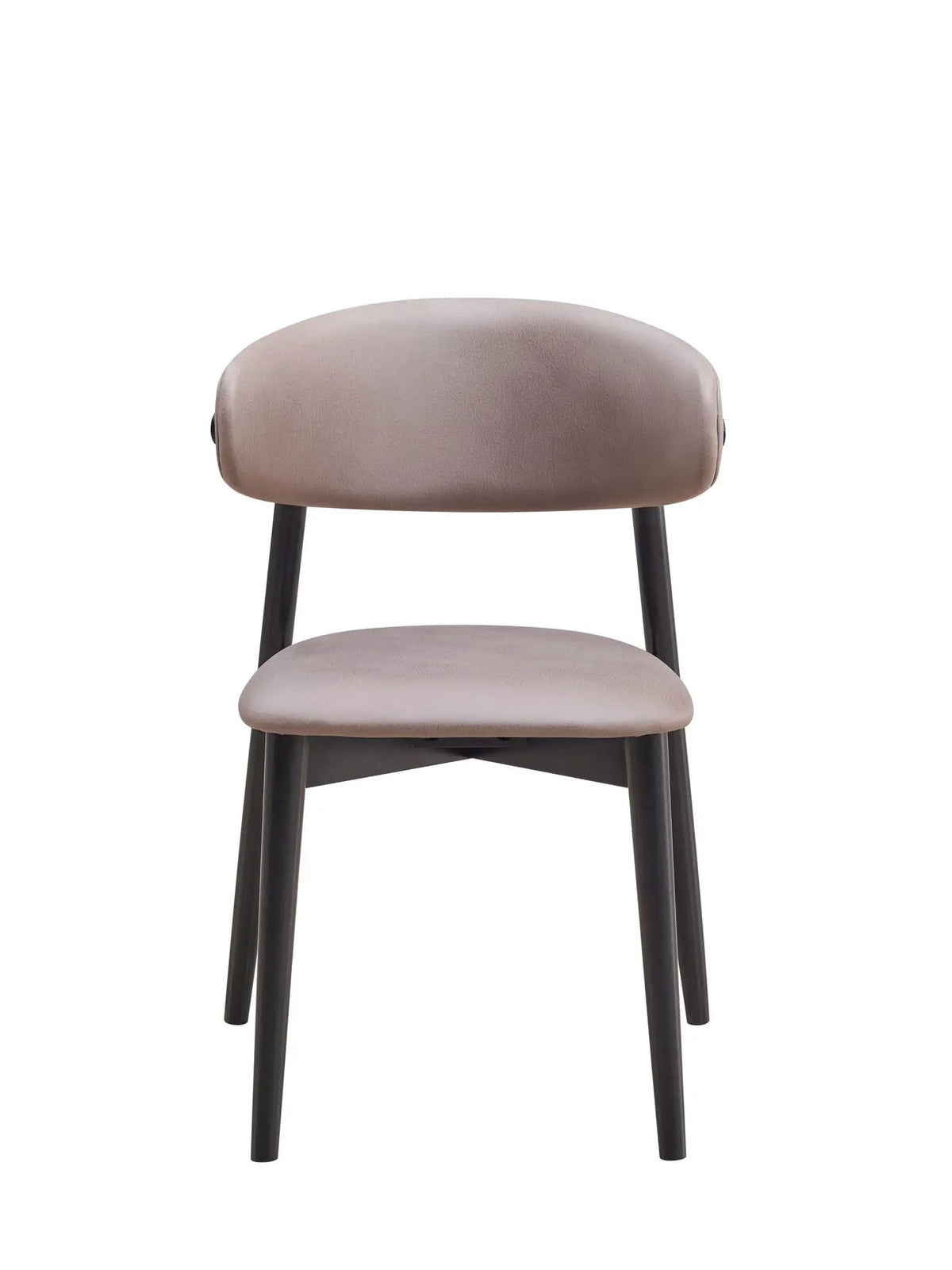 Lanae Microfiber Side Chairs | Set Of 2 | Gray | Black Finish Frame