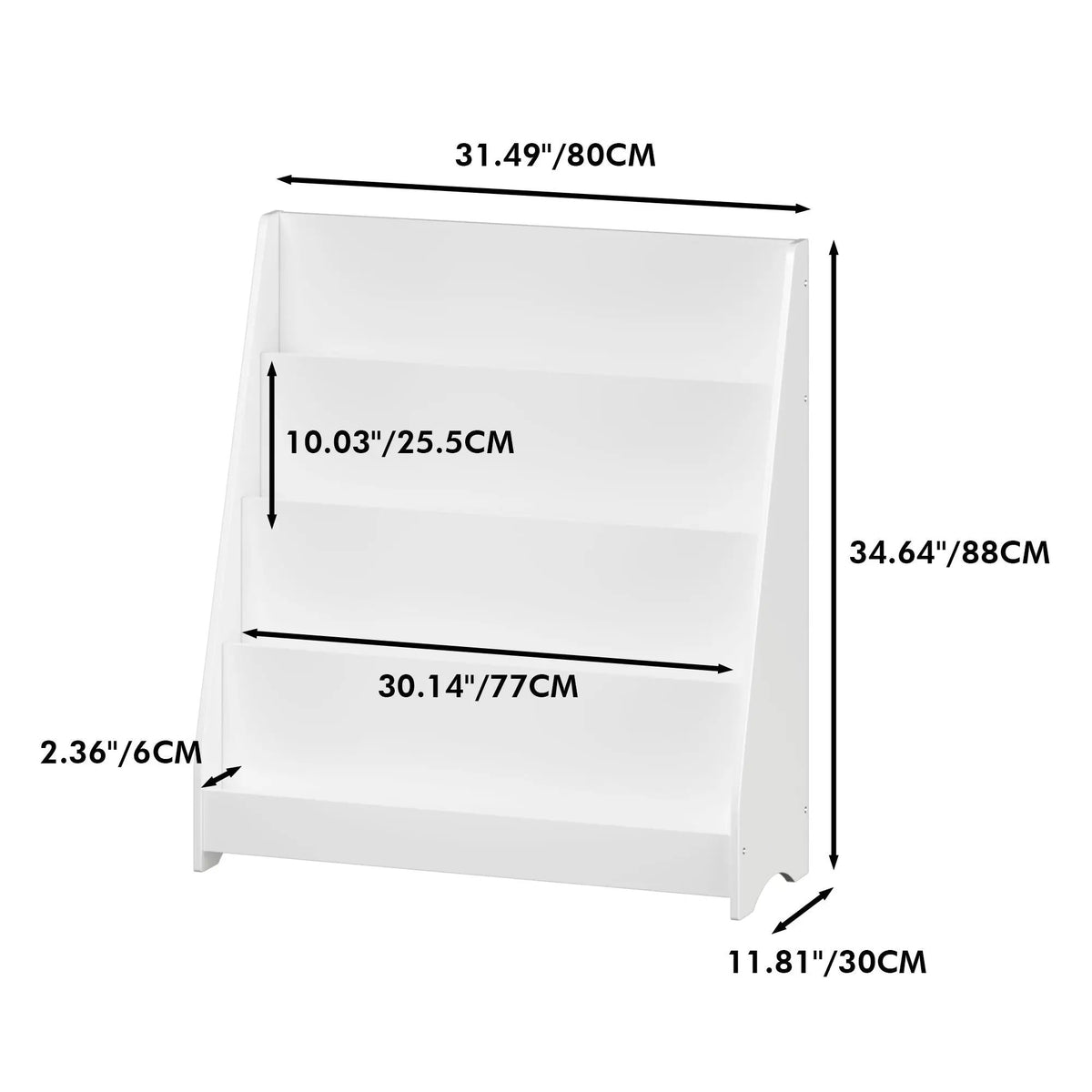 Bookshelf | 4 Tier | Triangular Stability | Toddler Size