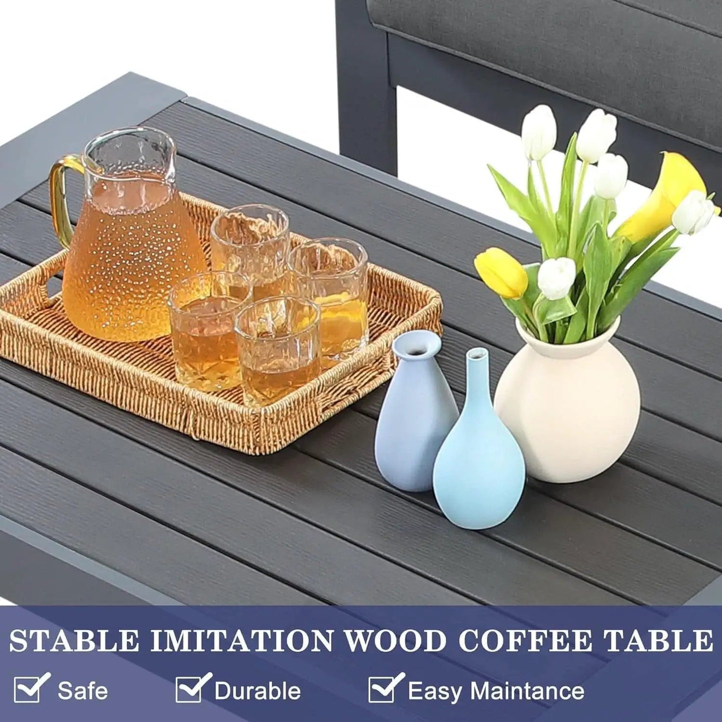 Modern Aluminum Outdoor Patio Furniture Set with Cushions from PriceLows™