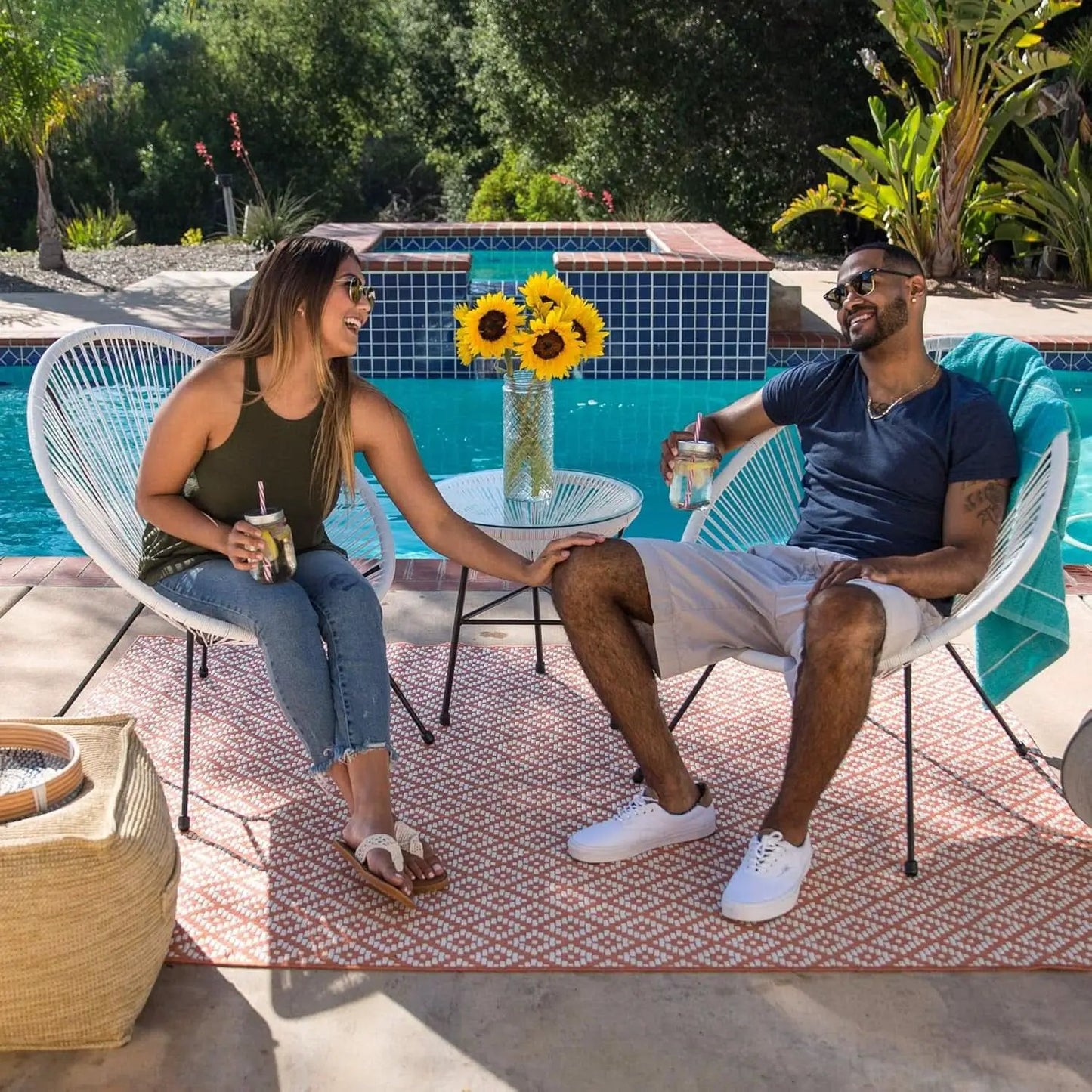 Acapulco White All-Weather Outdoor 3-Piece Patio Set from PriceLows™