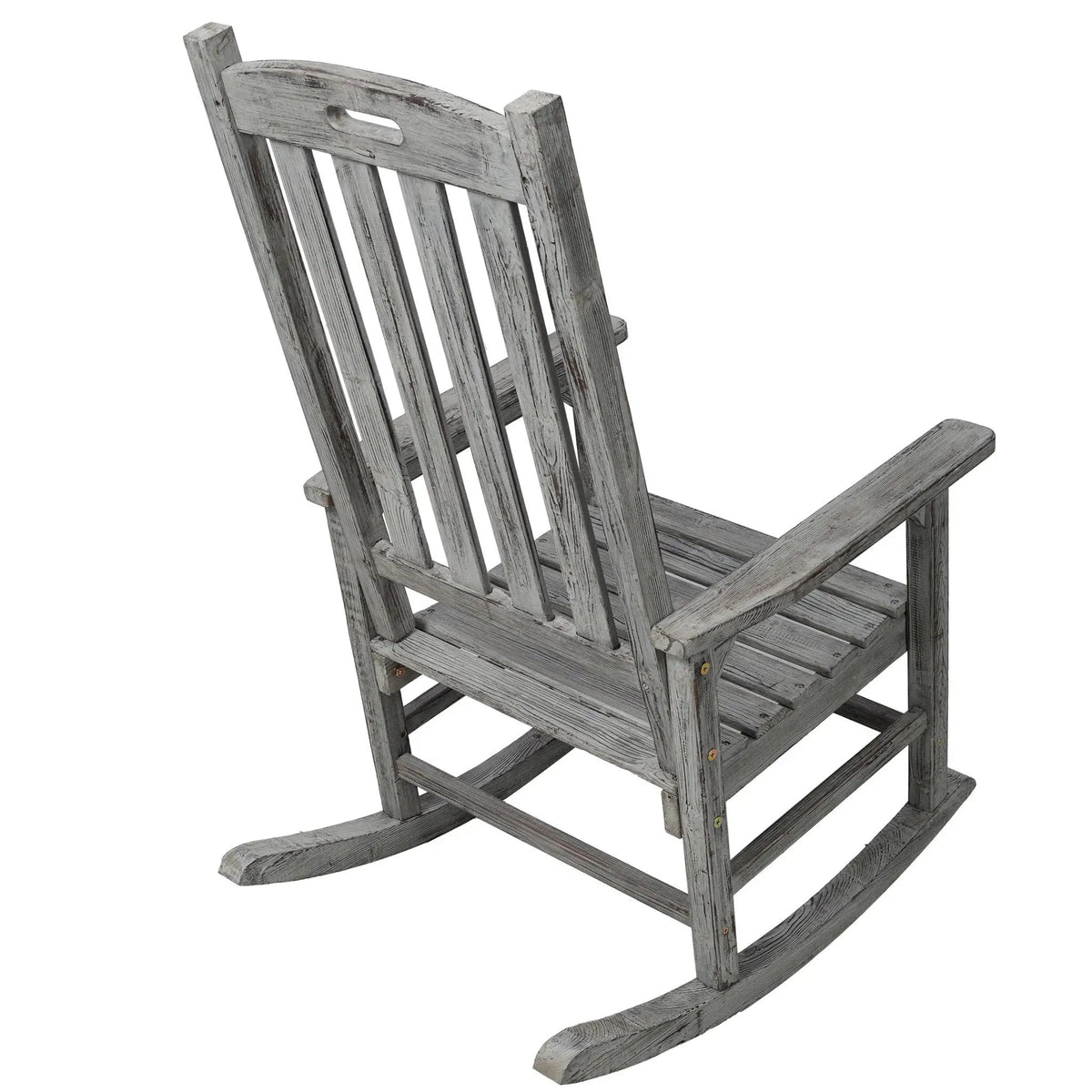 Oversized Porch Rocker Chair | 21 Inch Wide Seat | Tall Backrest | Fir Wood Construction