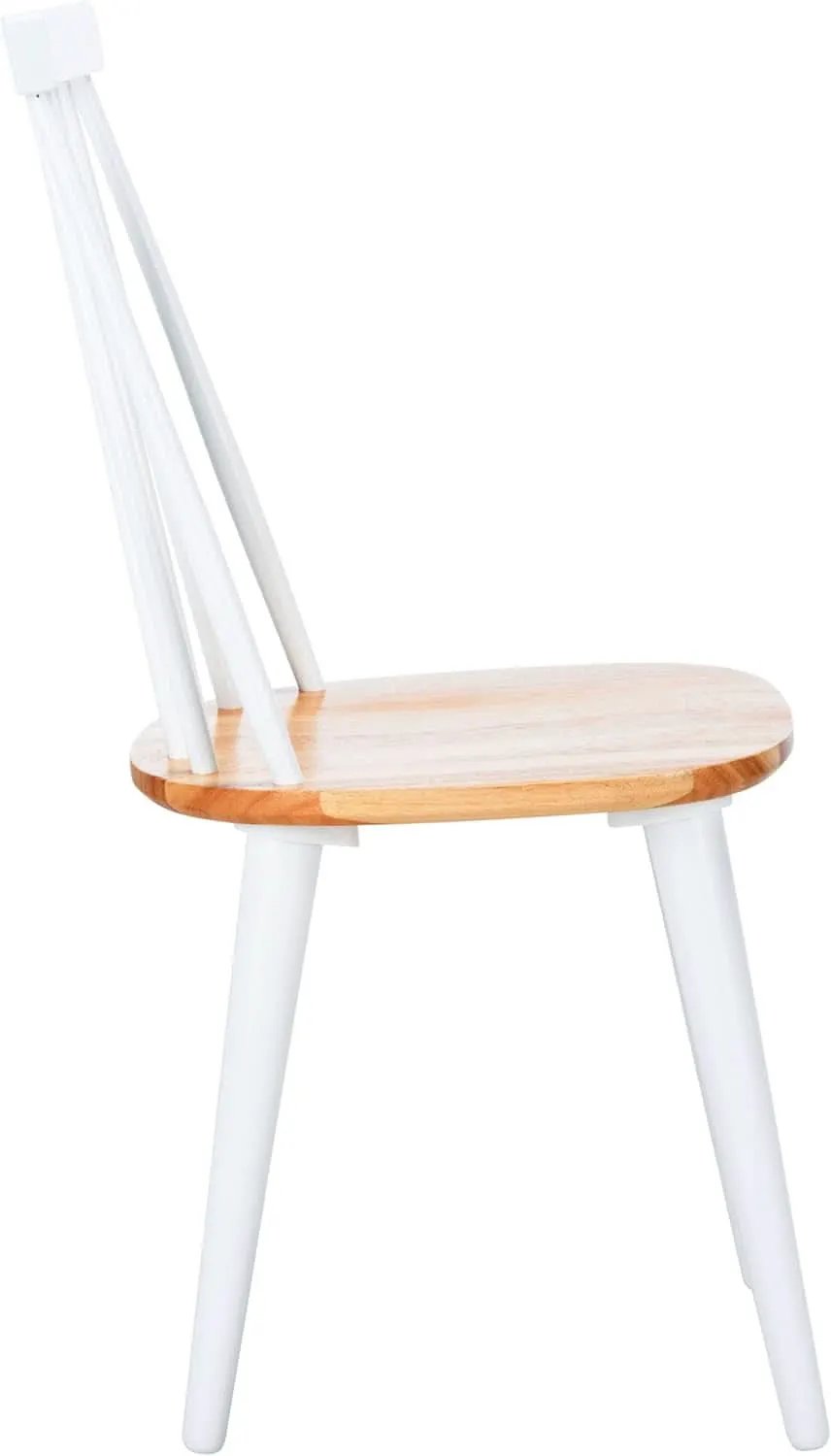Farmhouse Spindle Back Side Chair White Natural Dining Room from PriceLows™