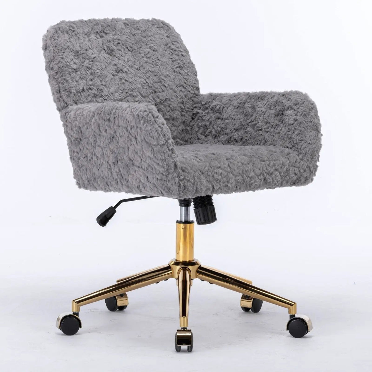 Office Chair | Adjustable Height | Reclining Faux Fur Seat | Large